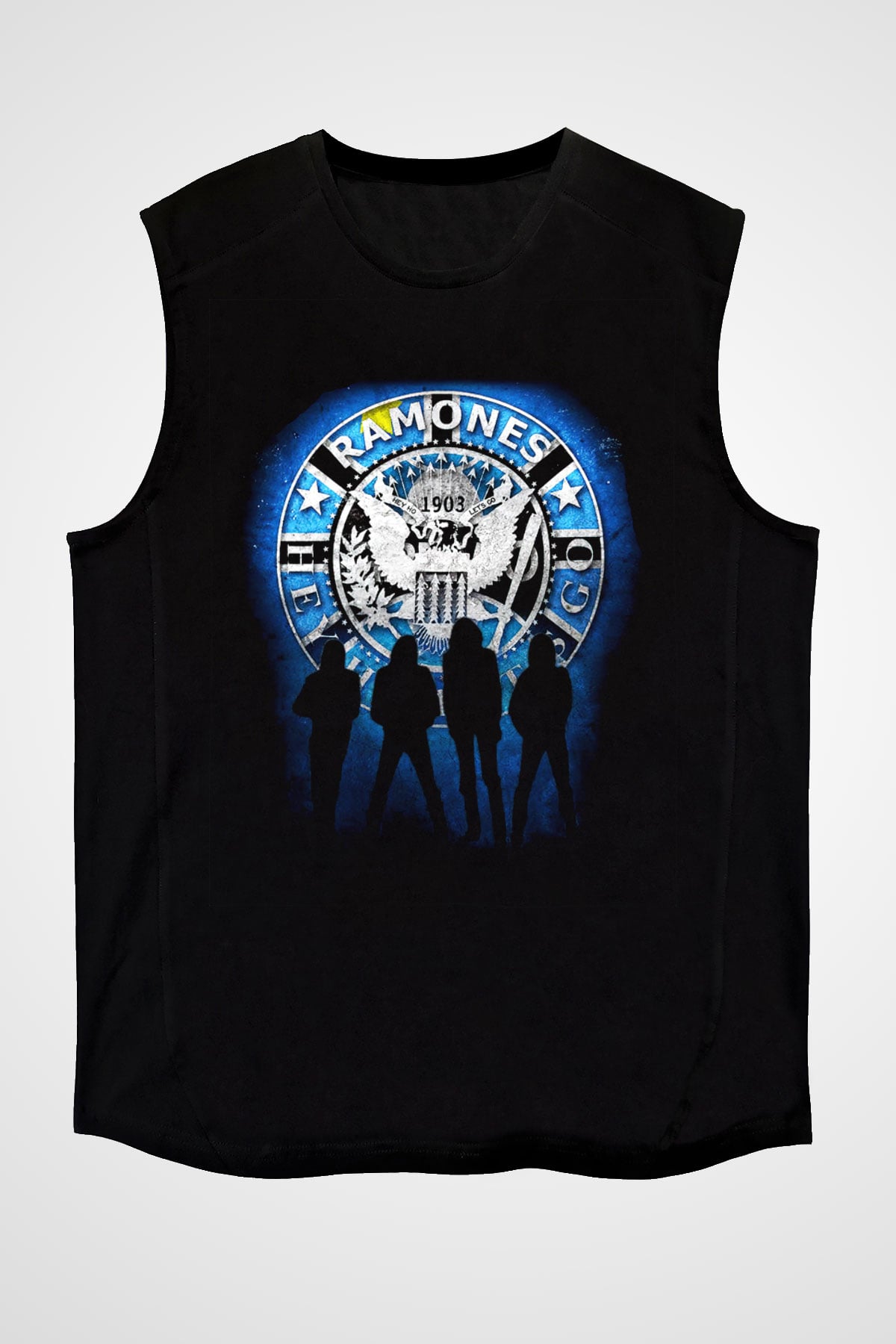 Ramones Siyah Unisex Kolsuz Tişört