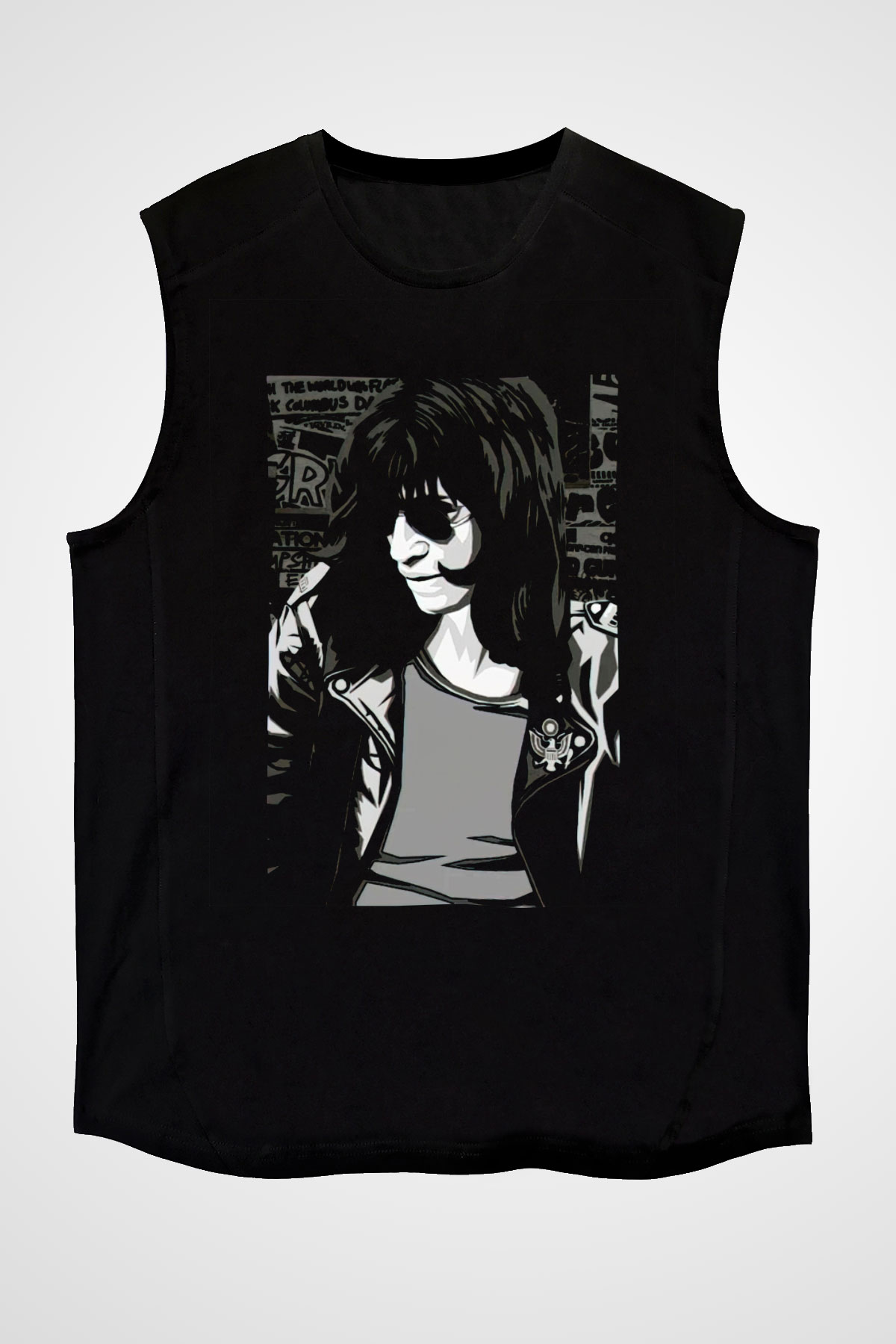 Ramones Siyah Unisex Kolsuz Tişört