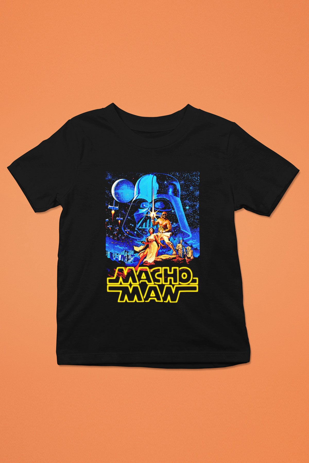 Randy Savage Baskılı Siyah Unisex Çocuk Tişört