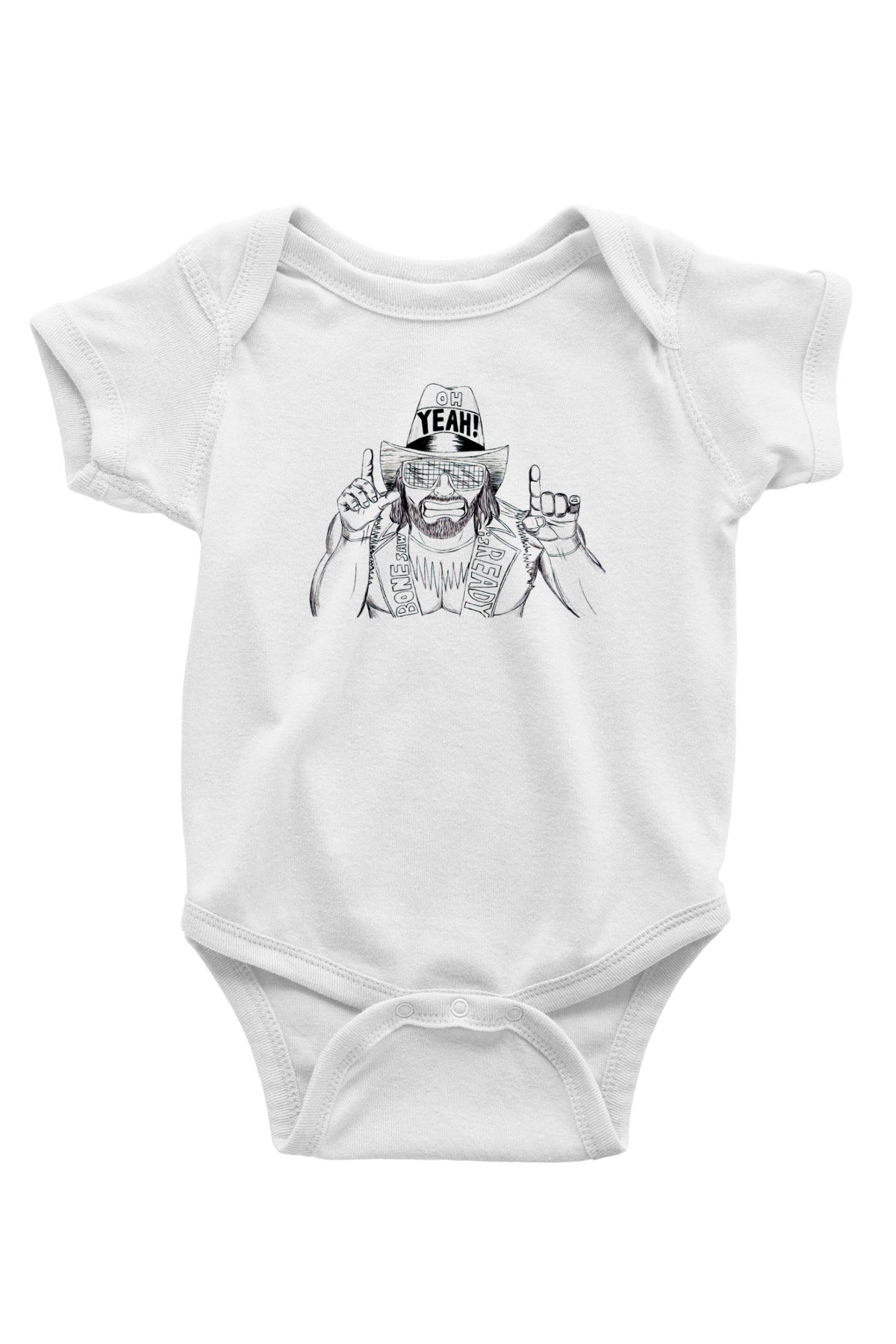 Randy Savage Beyaz Bebek Body - Zıbın