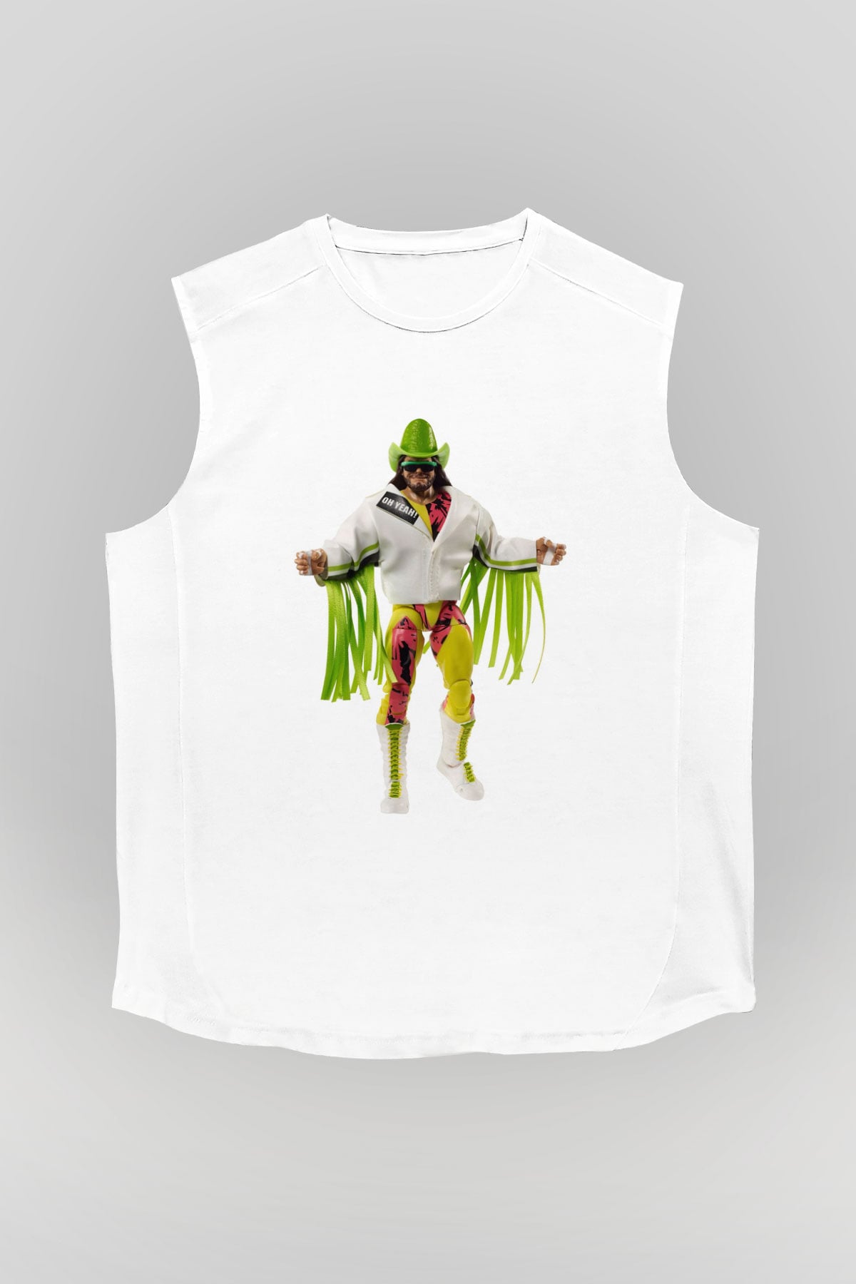 Randy Savage Beyaz Unisex  Kolsuz Tişört