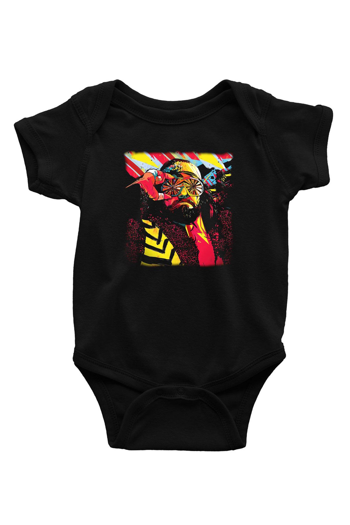 Randy Savage Siyah Bebek Body - Zıbın