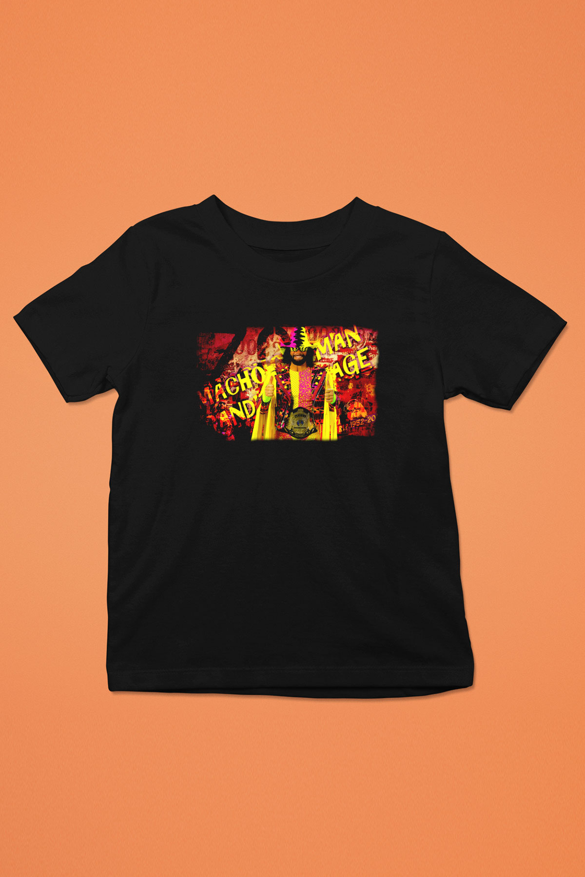 Randy Savage Siyah Unisex  Çocuk Tişört