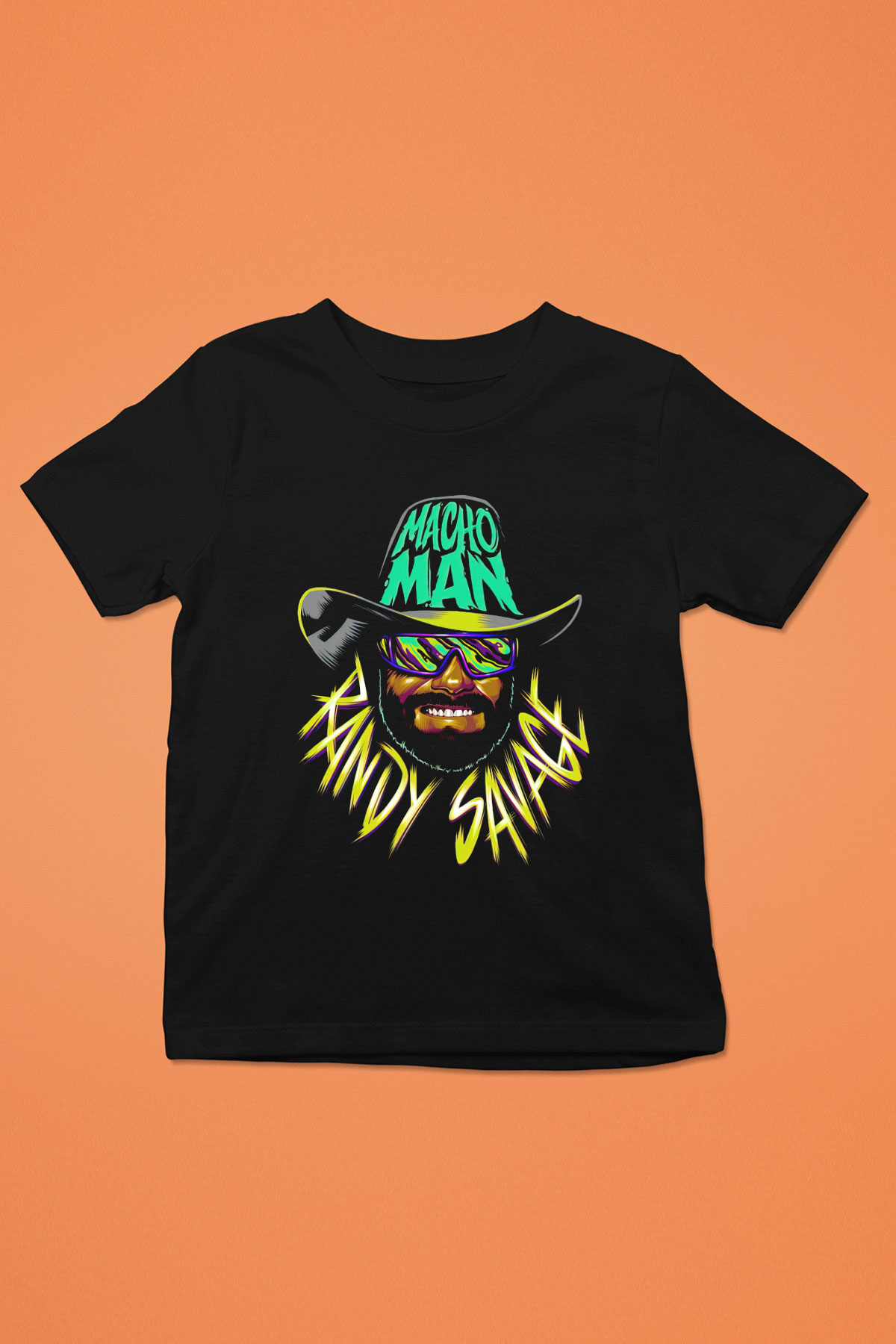 Randy Savage Siyah Unisex  Çocuk Tişört