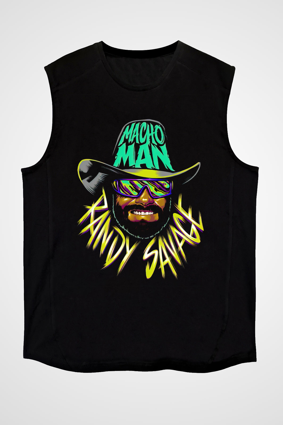Randy Savage Siyah Unisex  Kolsuz Tişört