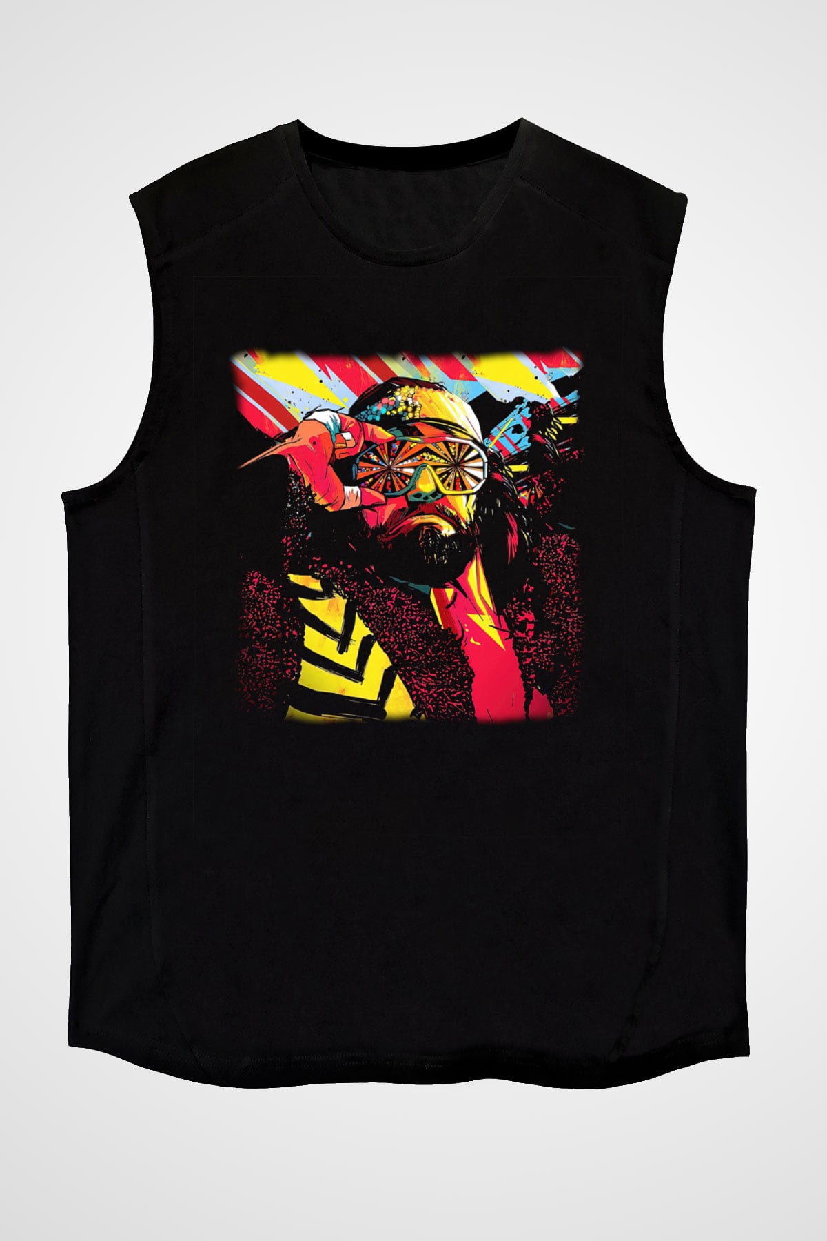 Randy Savage Siyah Unisex  Kolsuz Tişört