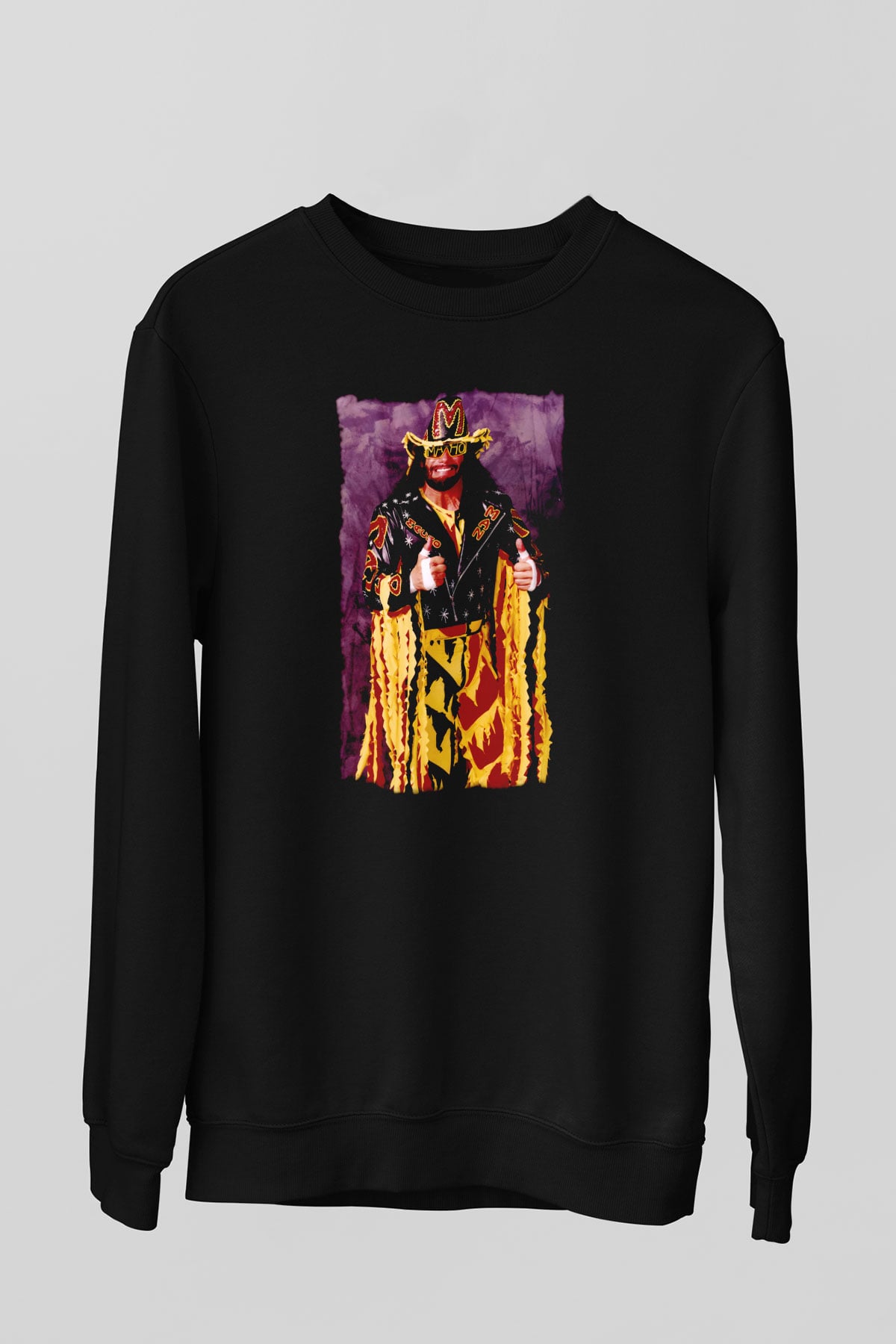Randy Savage Siyah Unisex  Sweatshirt