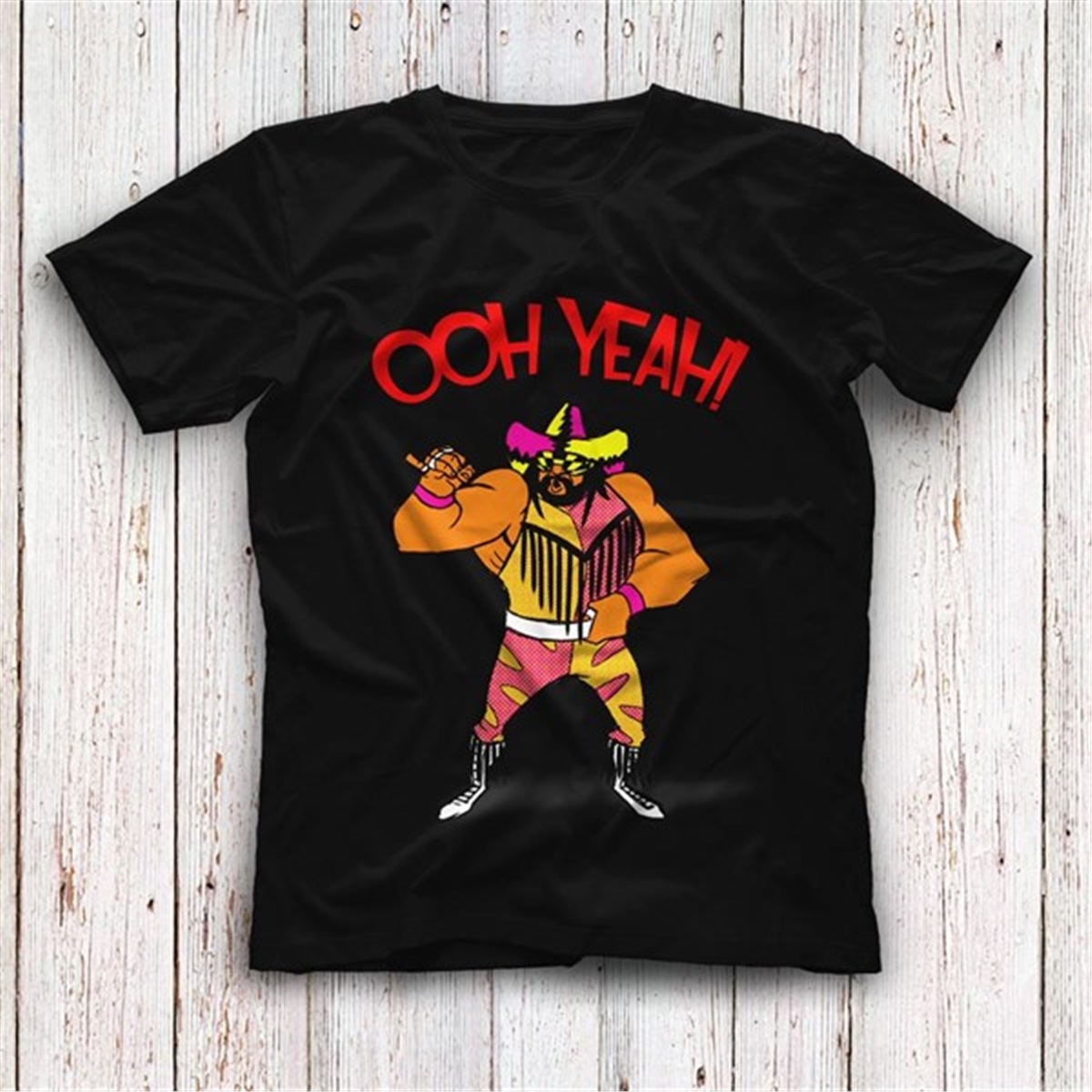Randy Savage Siyah Unisex Tişört
