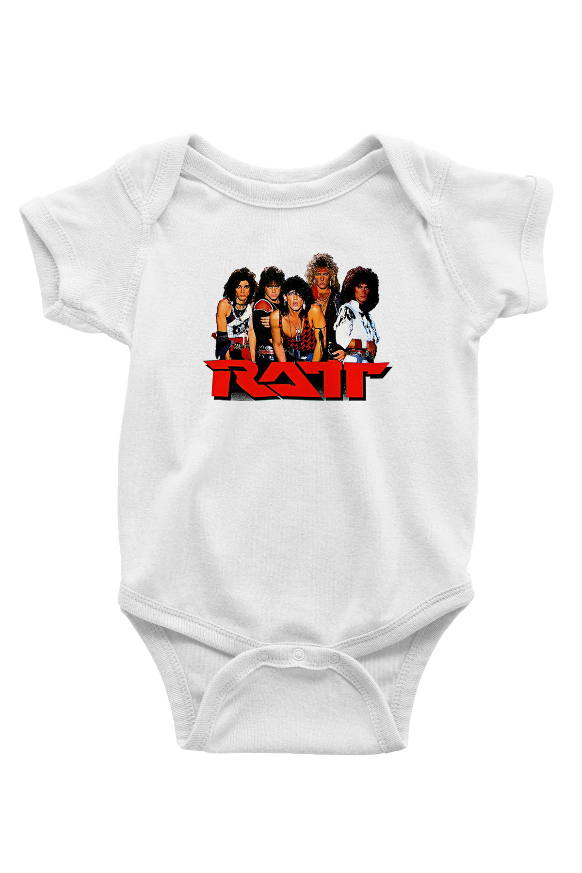 Ratt Baskılı Beyaz Unisex Bebek Body - Zıbın