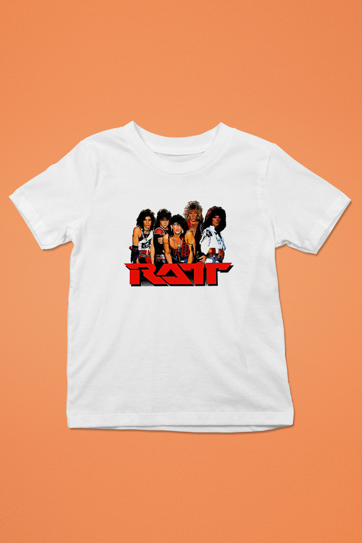 Ratt Baskılı Beyaz Unisex Beyaz Çocuk Tişört - Tshirt
