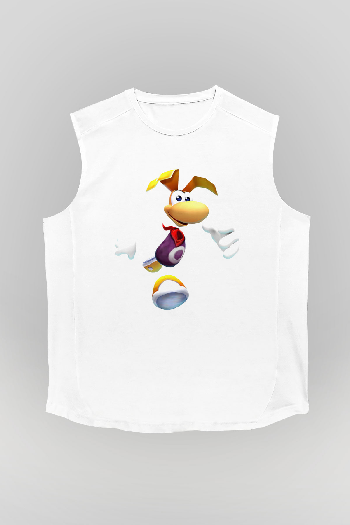 Rayman Beyaz Unisex Kolsuz Tişört