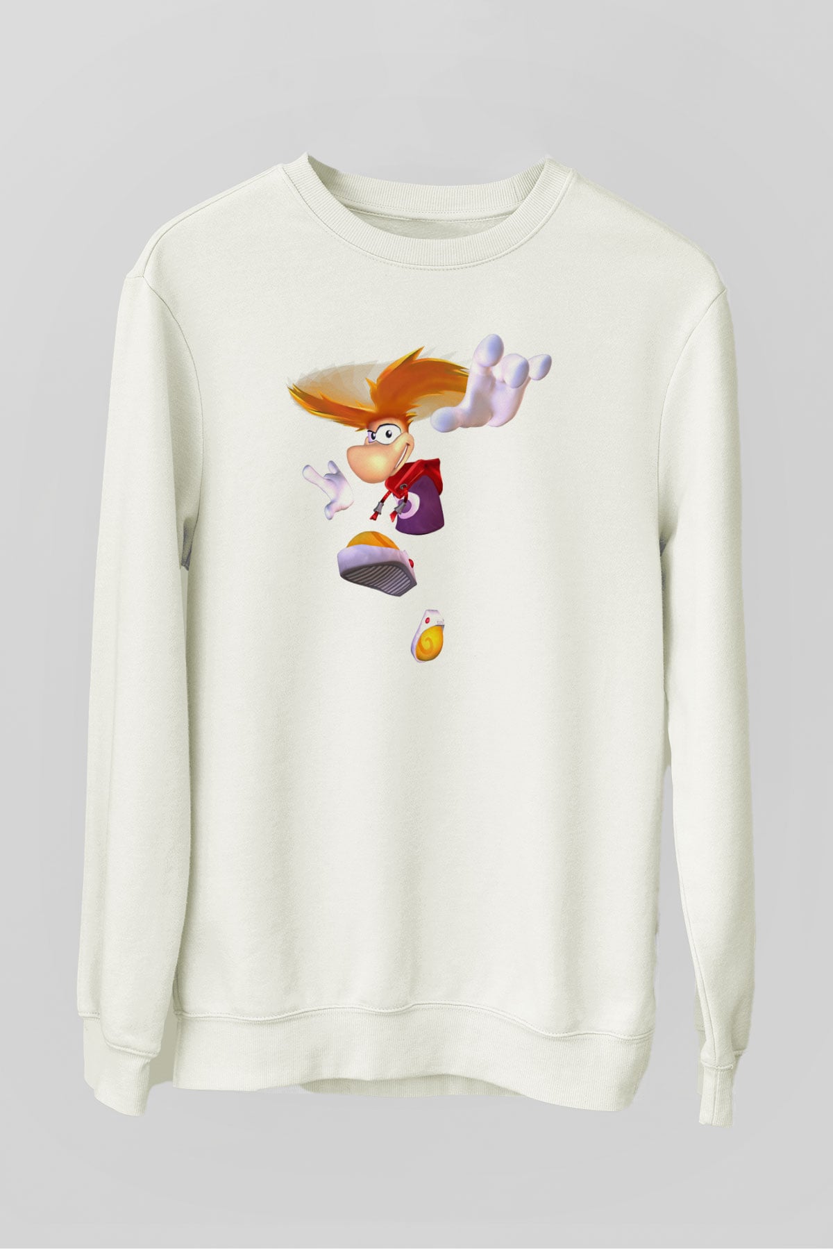 Rayman Beyaz Unisex Sweatshirt