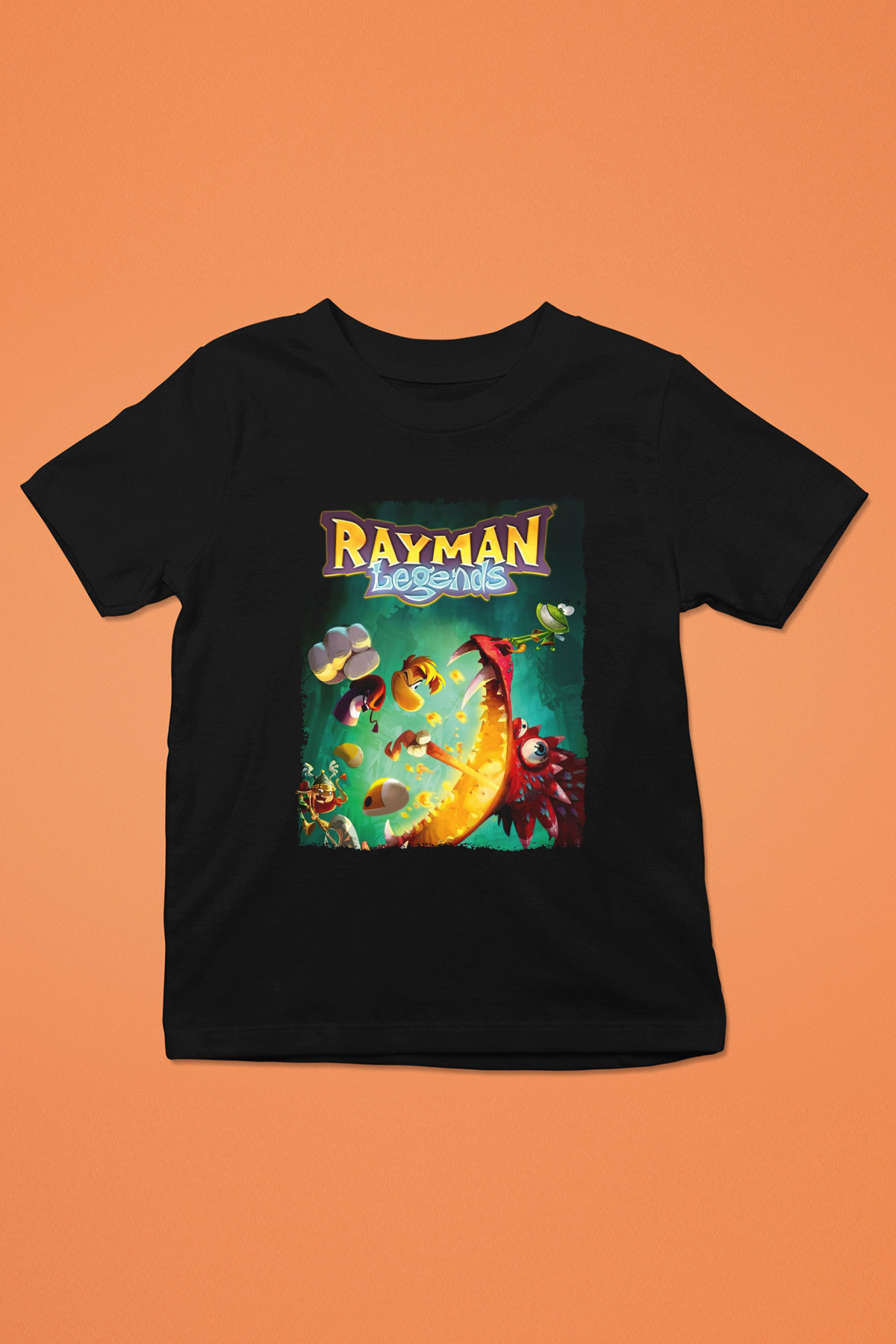 Rayman Siyah Unisex Çocuk Tişört