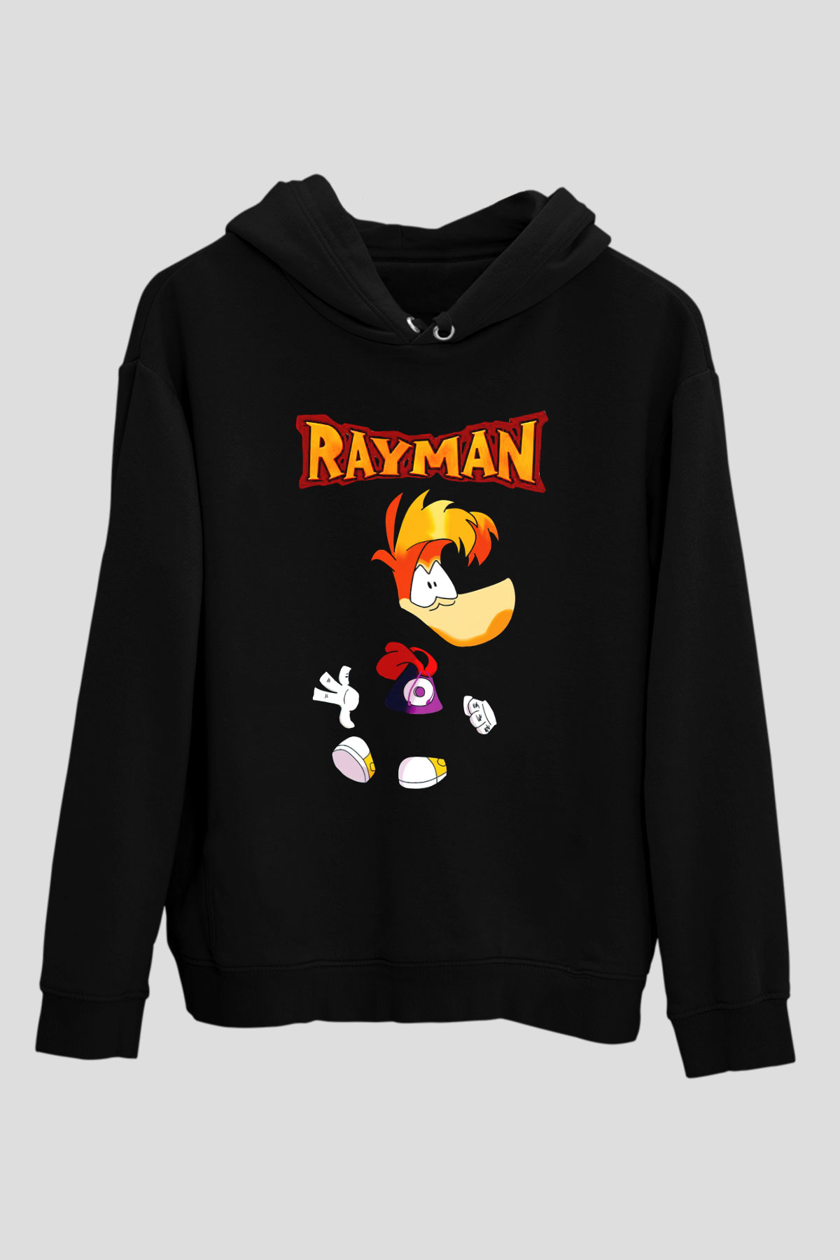 Rayman Siyah Unisex Hoodie