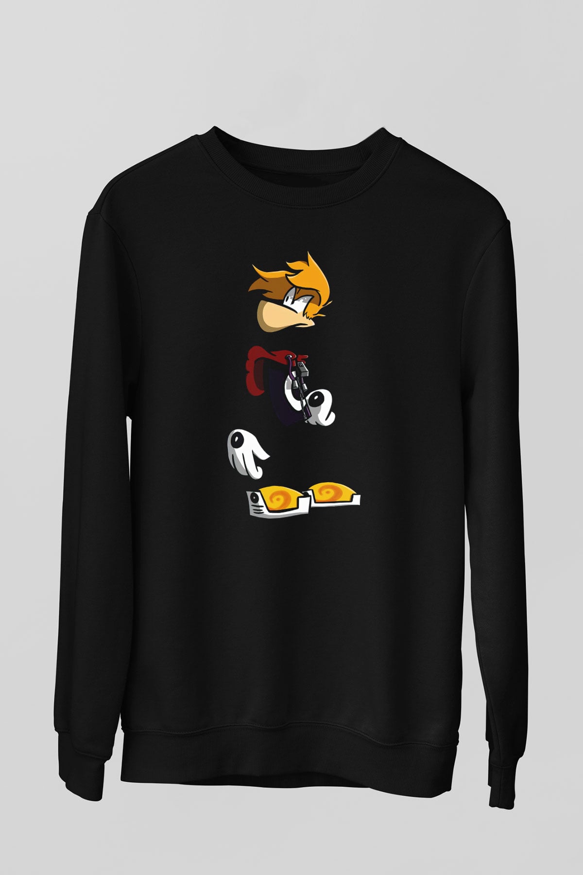 Rayman Siyah Unisex Sweatshirt
