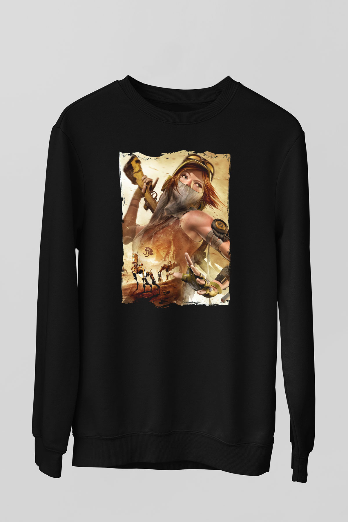 ReCore Siyah Unisex Sweatshirt