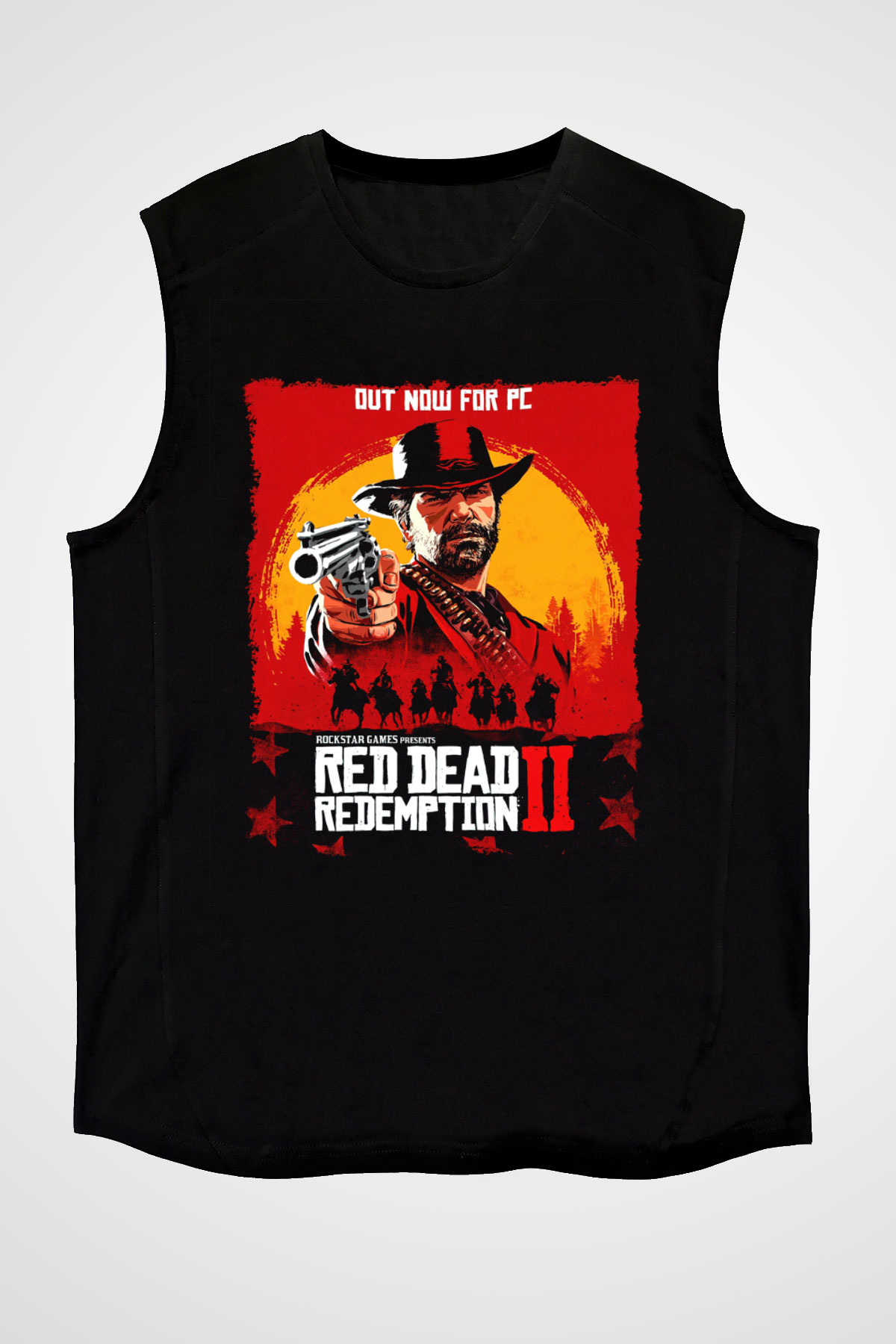 Red Dead Redemption Siyah Unisex Kolsuz Tişört