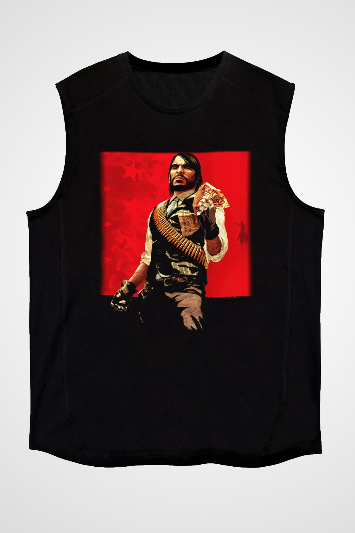 Red Dead Redemption Siyah Unisex Kolsuz Tişört