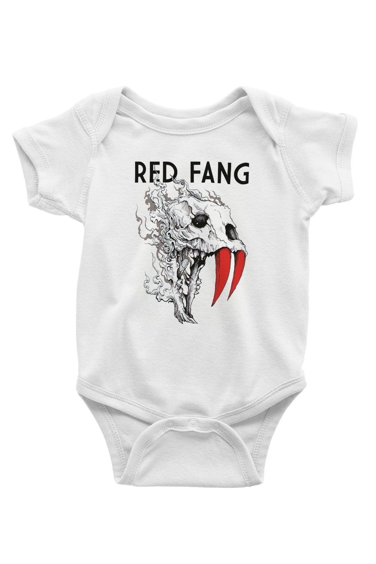 Red Fang Beyaz Bebek Body - Zıbın