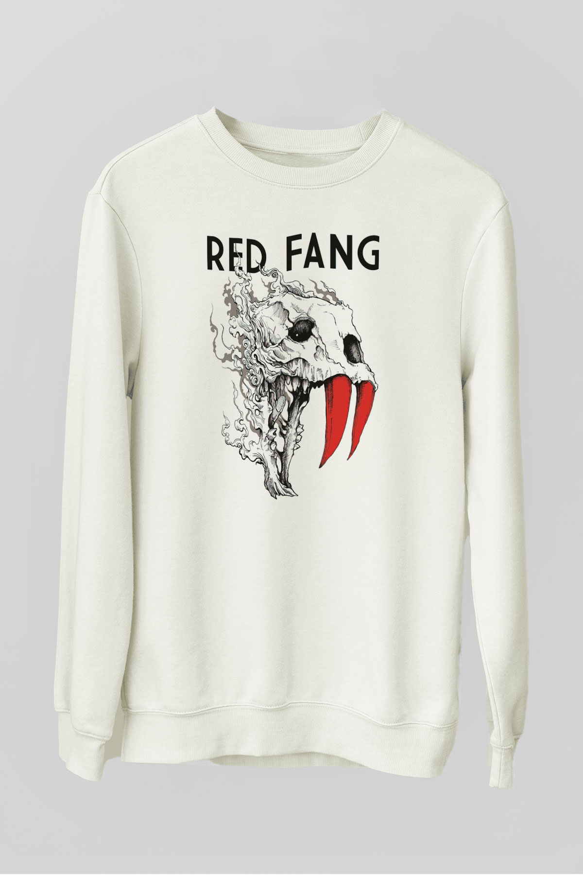 Red Fang Beyaz Unisex Sweatshirt