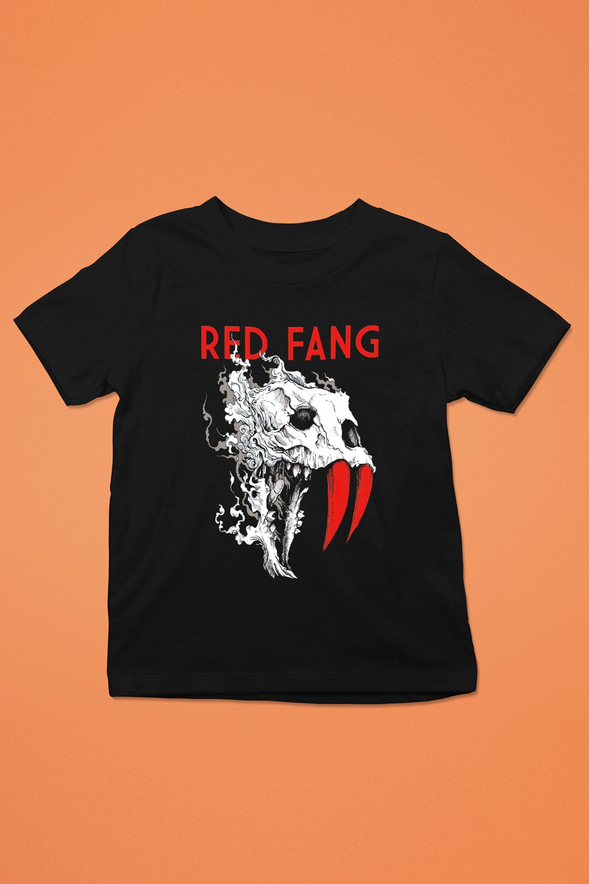 Red Fang Siyah Unisex Çocuk Tişört