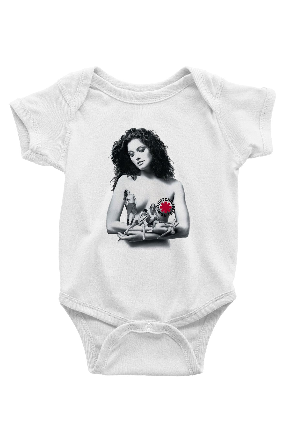 Red Hot Chili Peppers Baskılı Beyaz Unisex Bebek Body - Zıbın