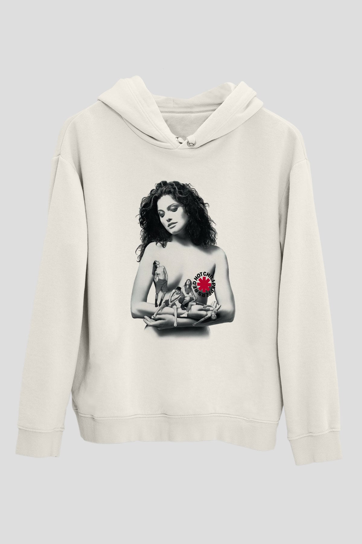 Red Hot Chili Peppers Beyaz Unisex Kapşonlu Sweatshirt