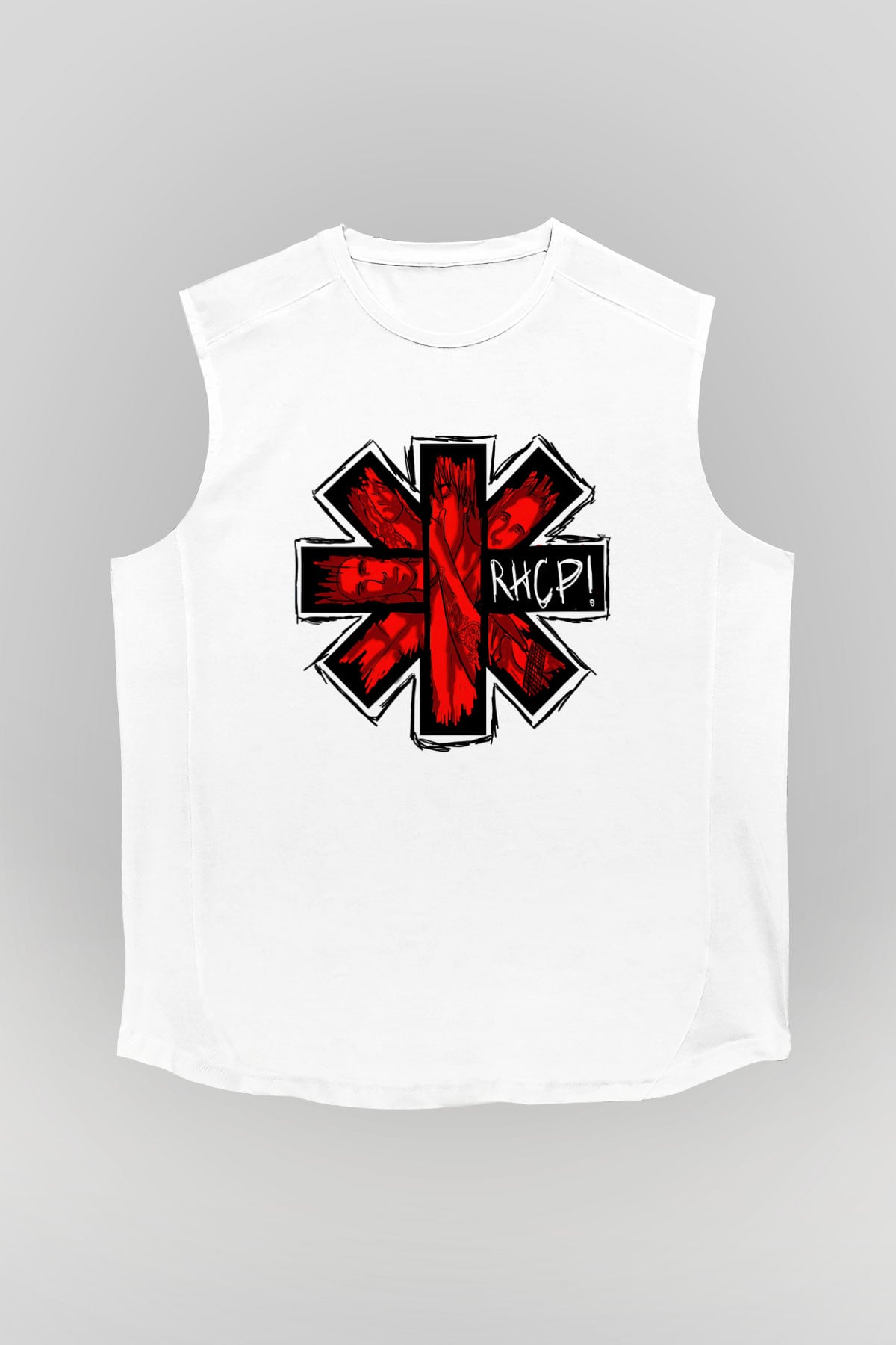 Red Hot Chili Peppers Beyaz Unisex Kolsuz Tişört