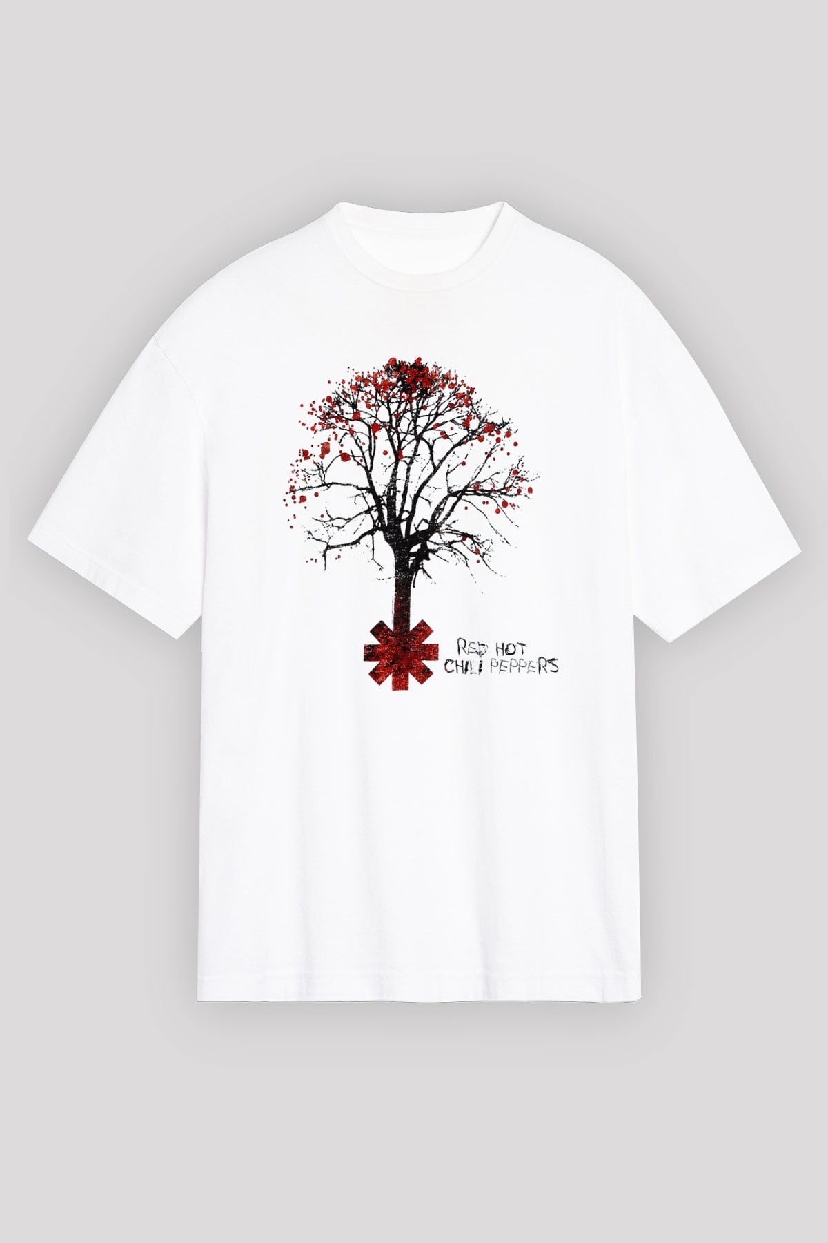Red Hot Chili Peppers Beyaz Unisex Oversize Tişört T-Shirt