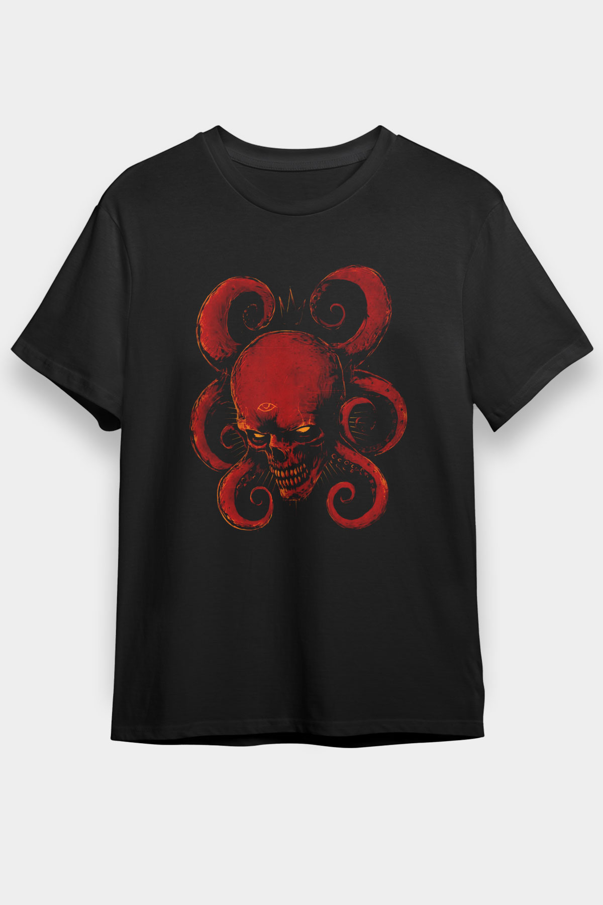 Red Skull Siyah Unisex Graphic Tee - STREETWEAR