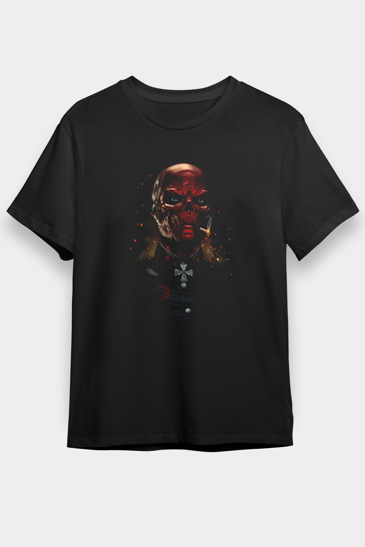 Red Skull Siyah Unisex Graphic Tee - STREETWEAR