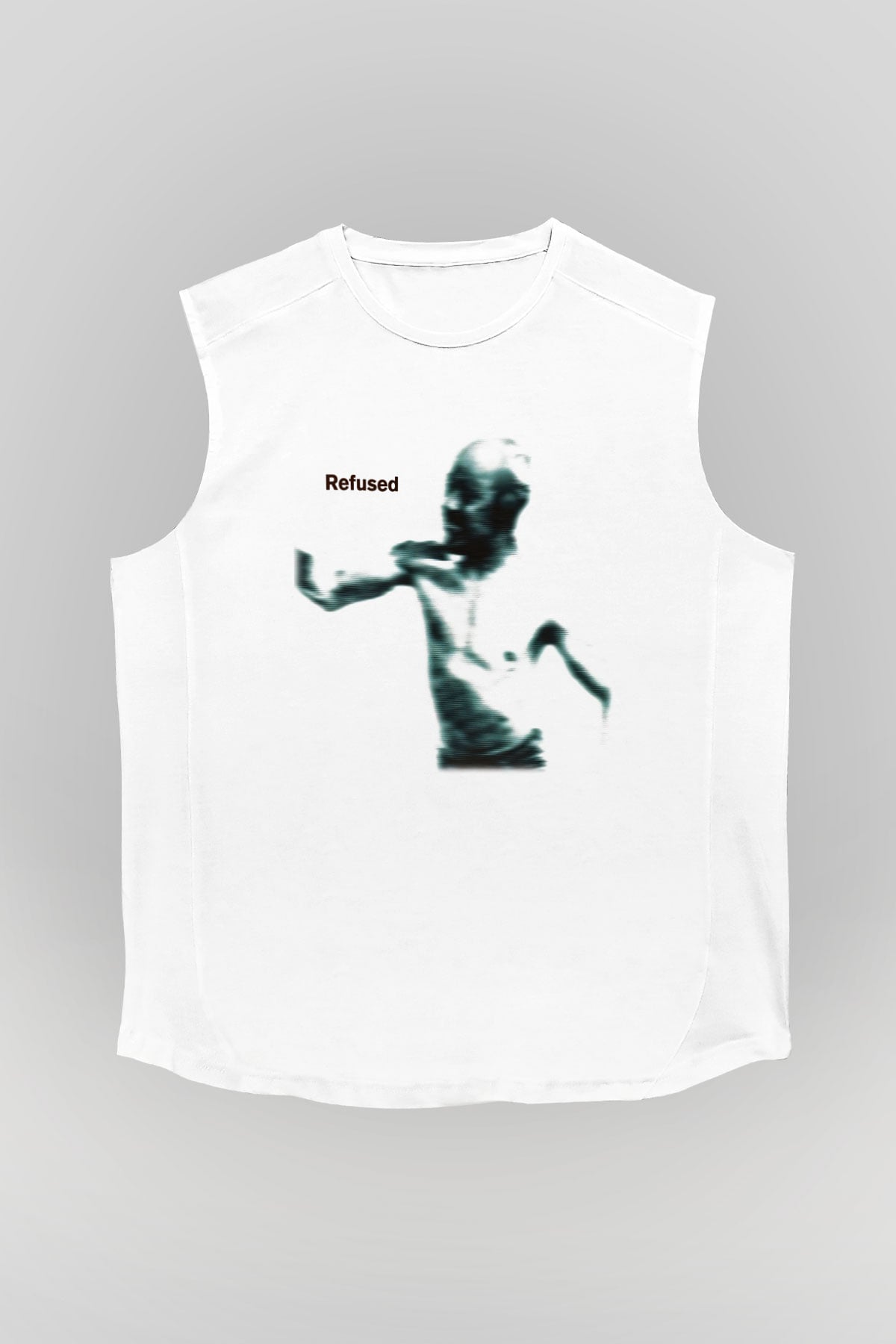 Refused Beyaz Unisex Kolsuz Tişört