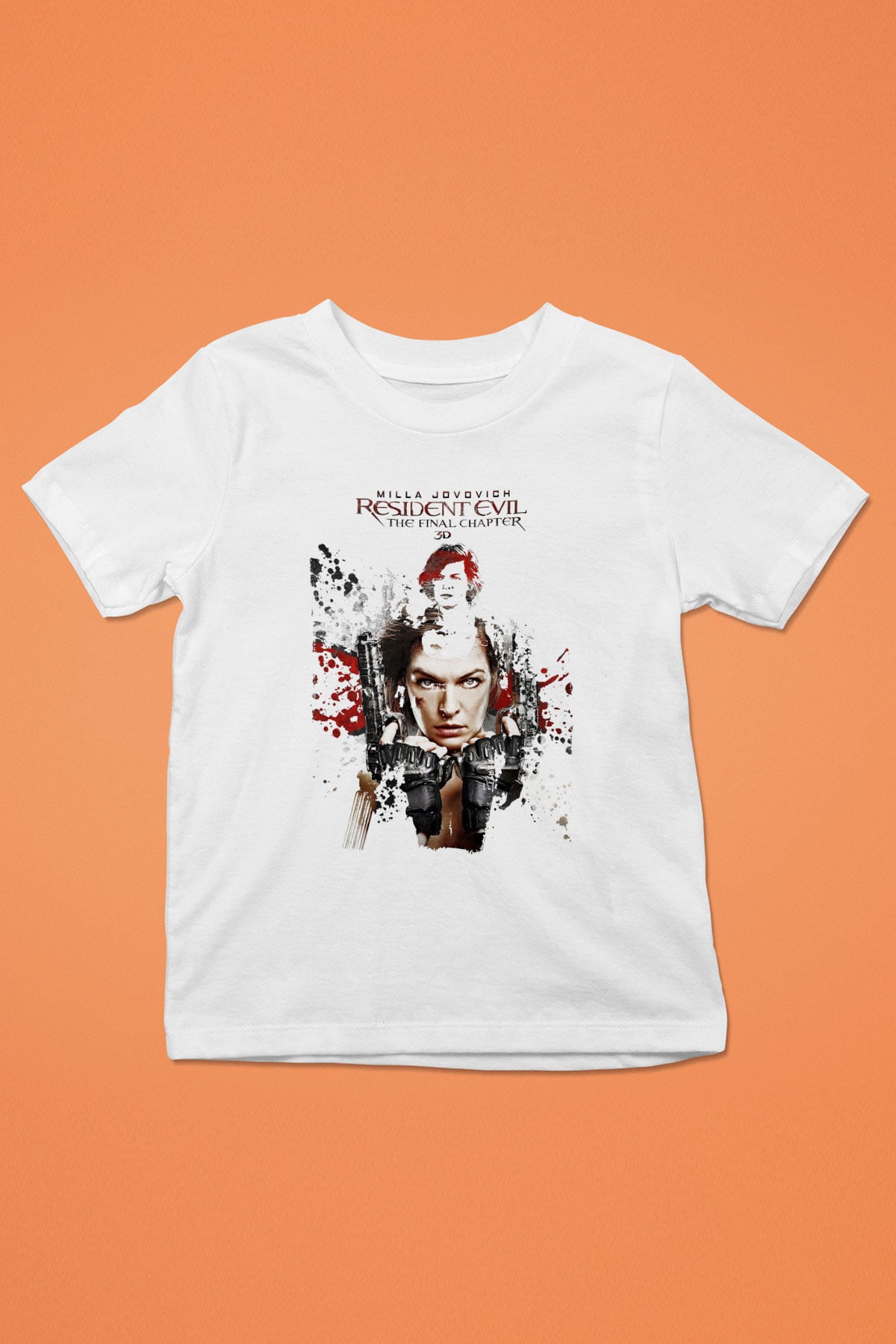 Resident Evil Beyaz Unisex Çocuk Tişört