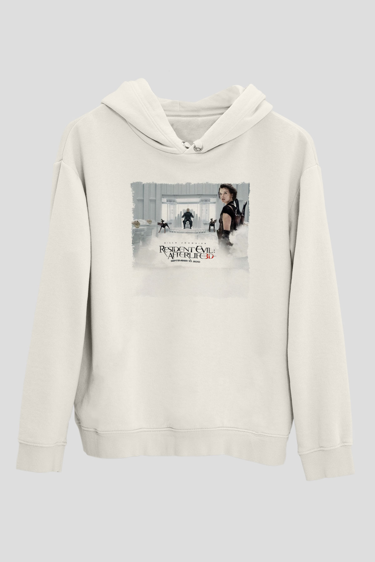 Resident Evil Beyaz Unisex Hoodie