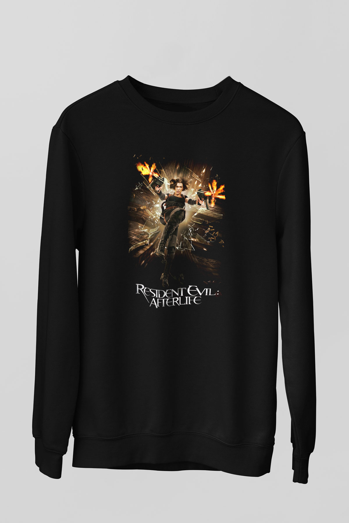 Resident Evil Siyah Unisex Sweatshirt