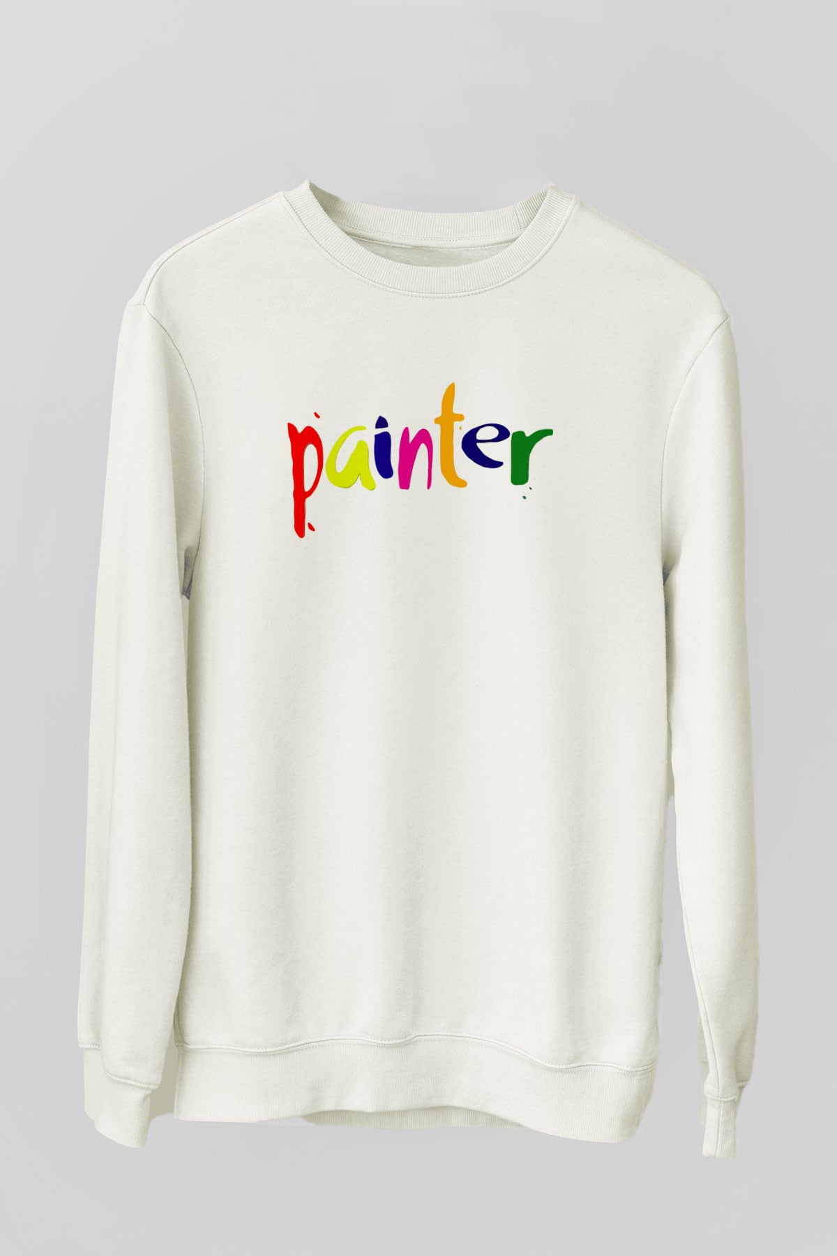 Ressam Beyaz Unisex Sweatshirt