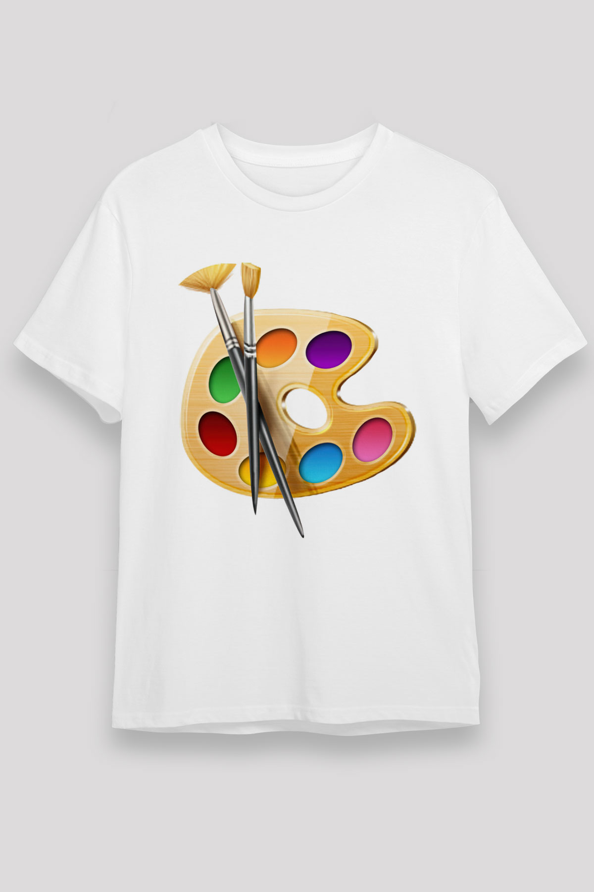 Ressam Beyaz Unisex Tişört T-Shirt - TişörtFabrikası