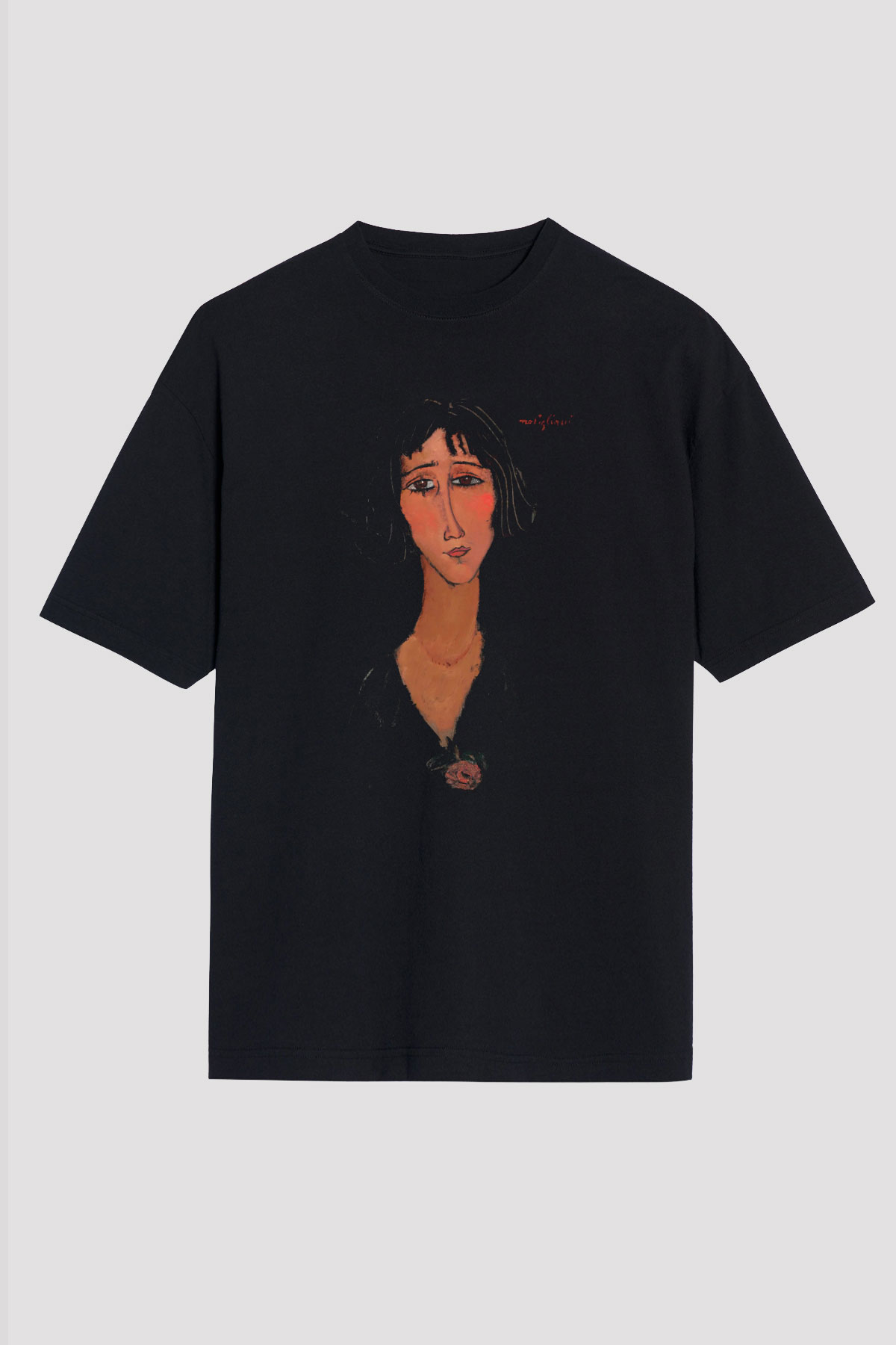 Ressam Siyah Unisex Oversize Tişört T-Shirt