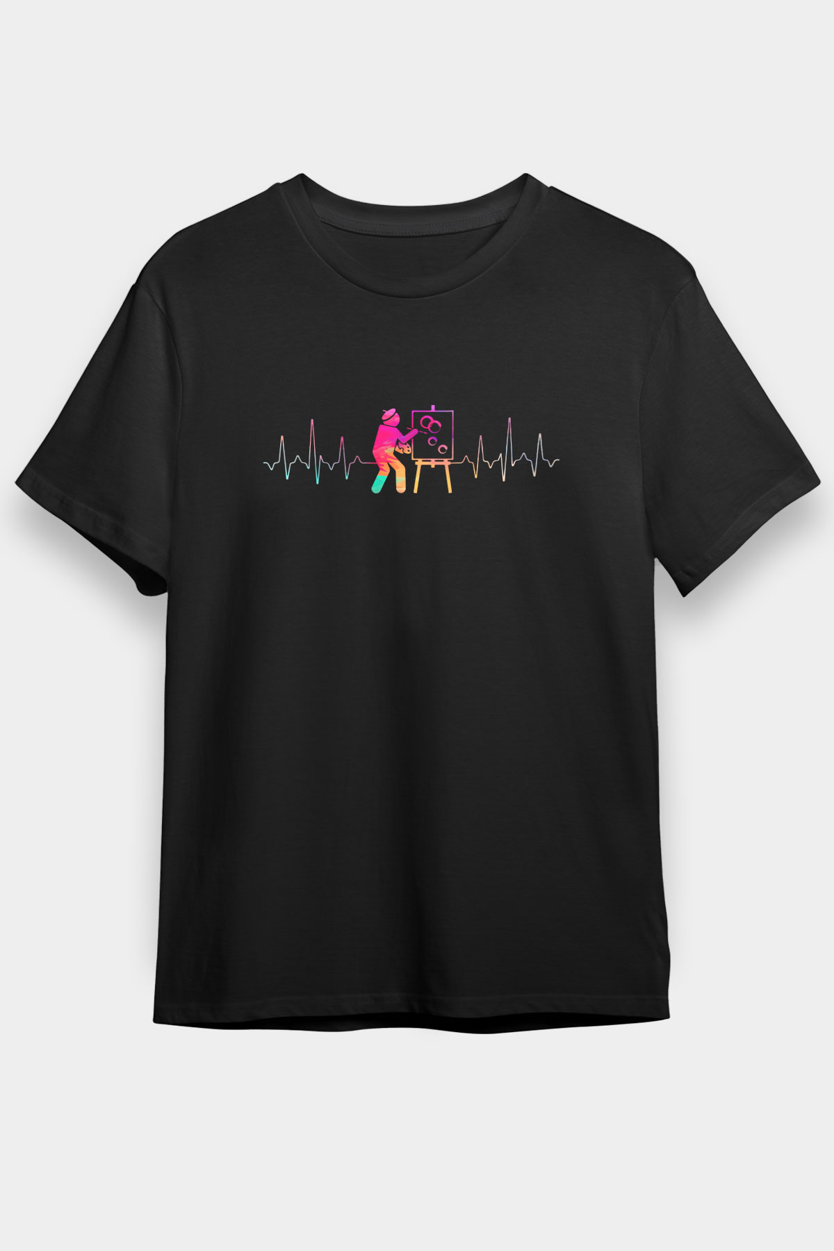 Ressam Siyah Unisex Tişört T-Shirt - TişörtFabrikası