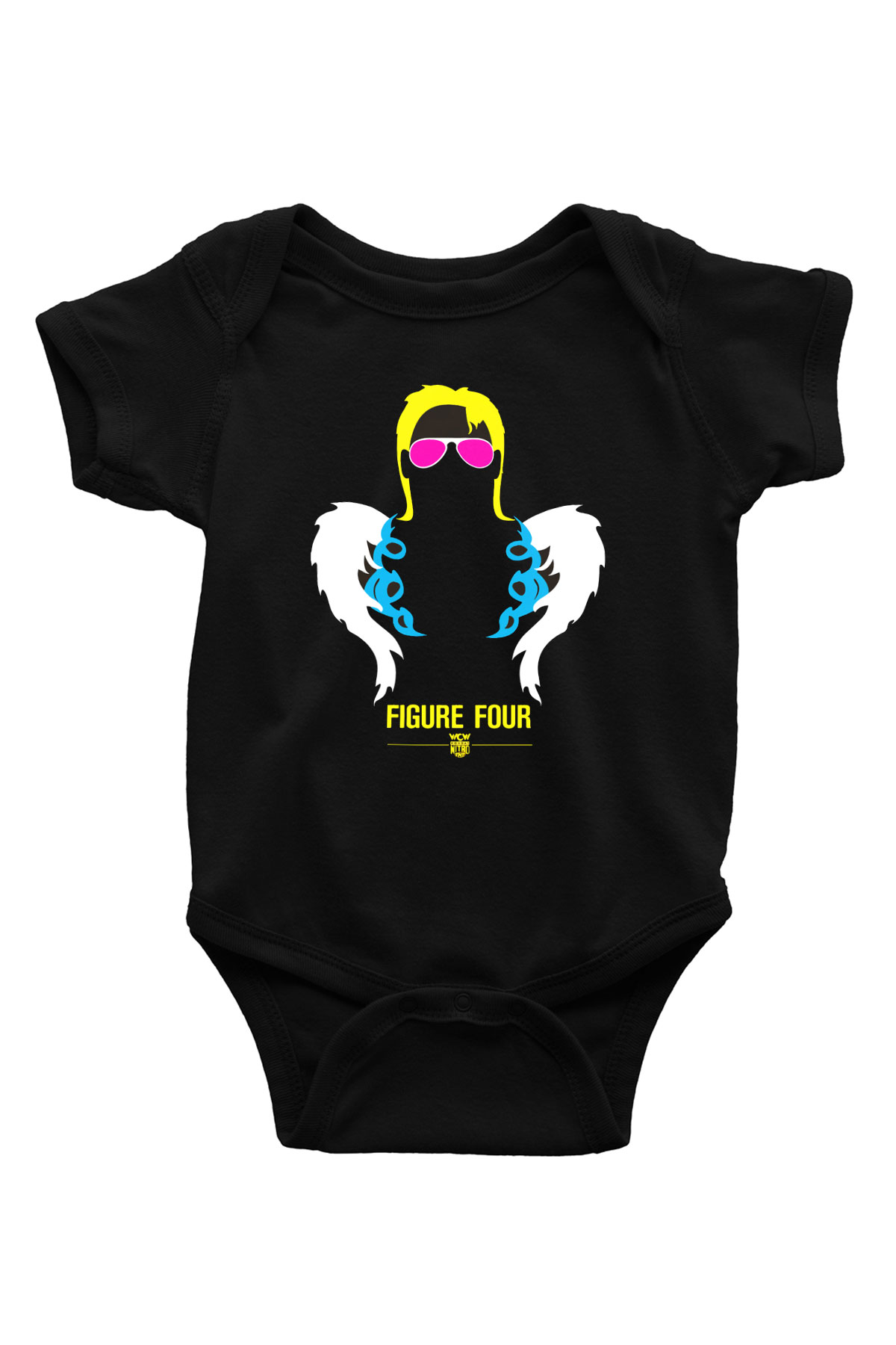 Ric Flair Baskılı Siyah Bebek Body - Zıbın