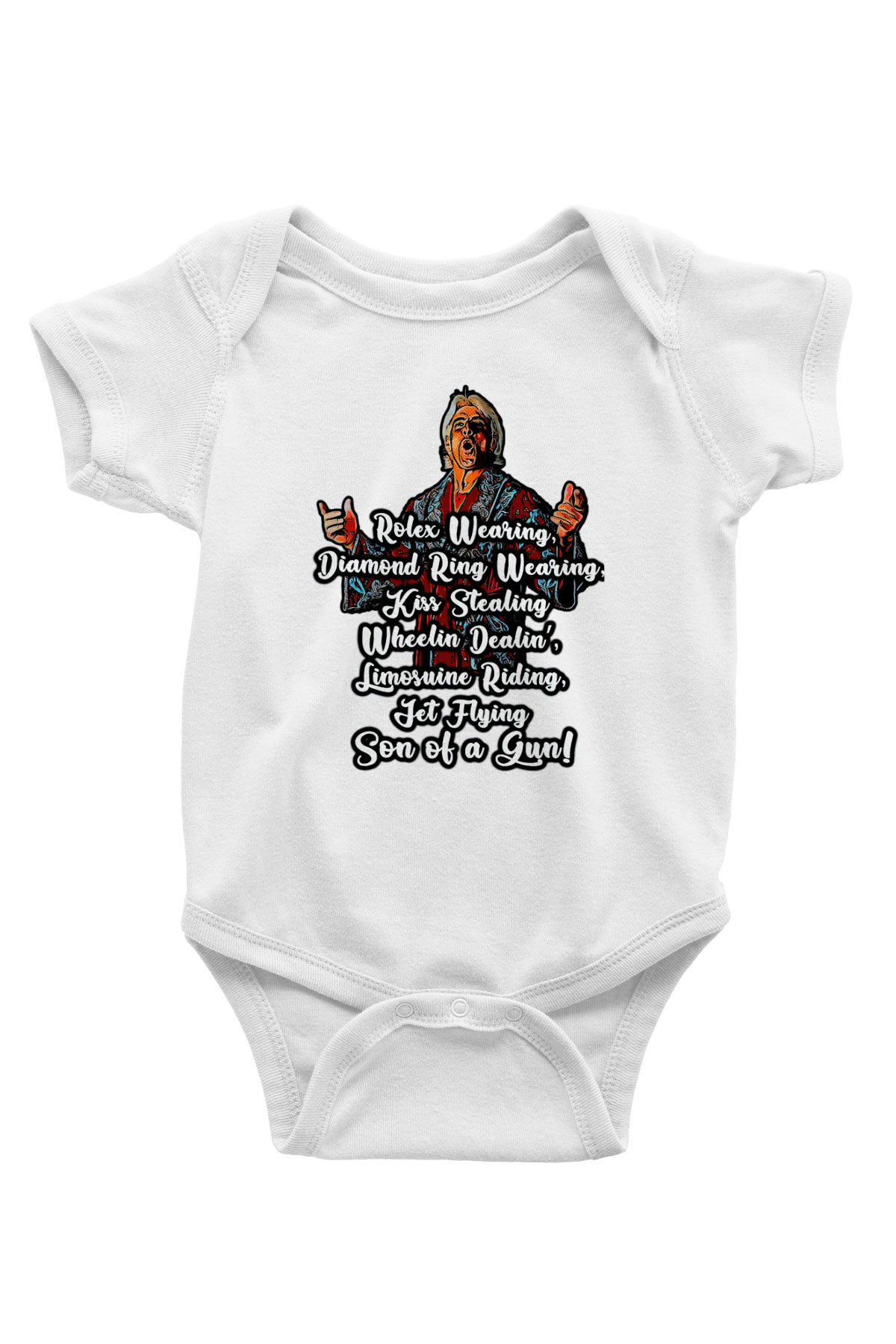 Ric Flair Beyaz Bebek Body - Zıbın