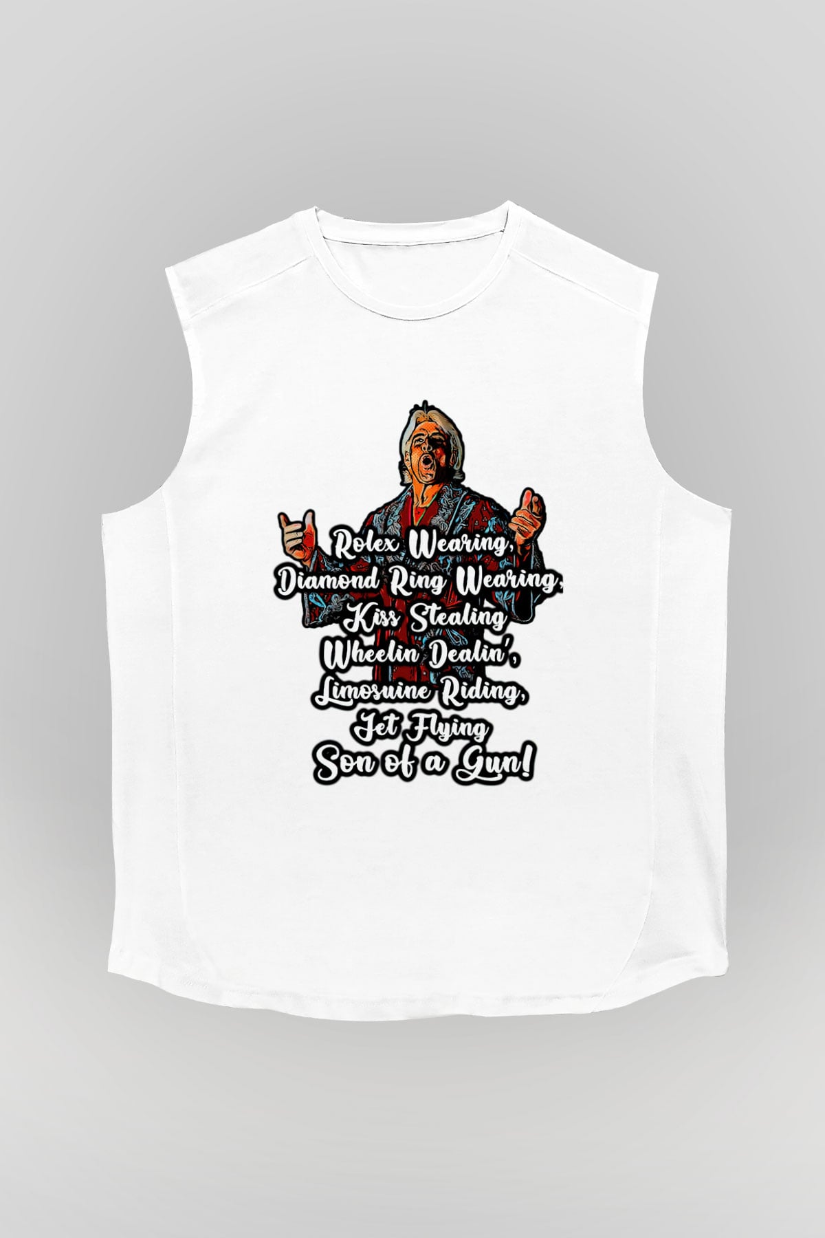 Ric Flair Beyaz Unisex  Kolsuz Tişört