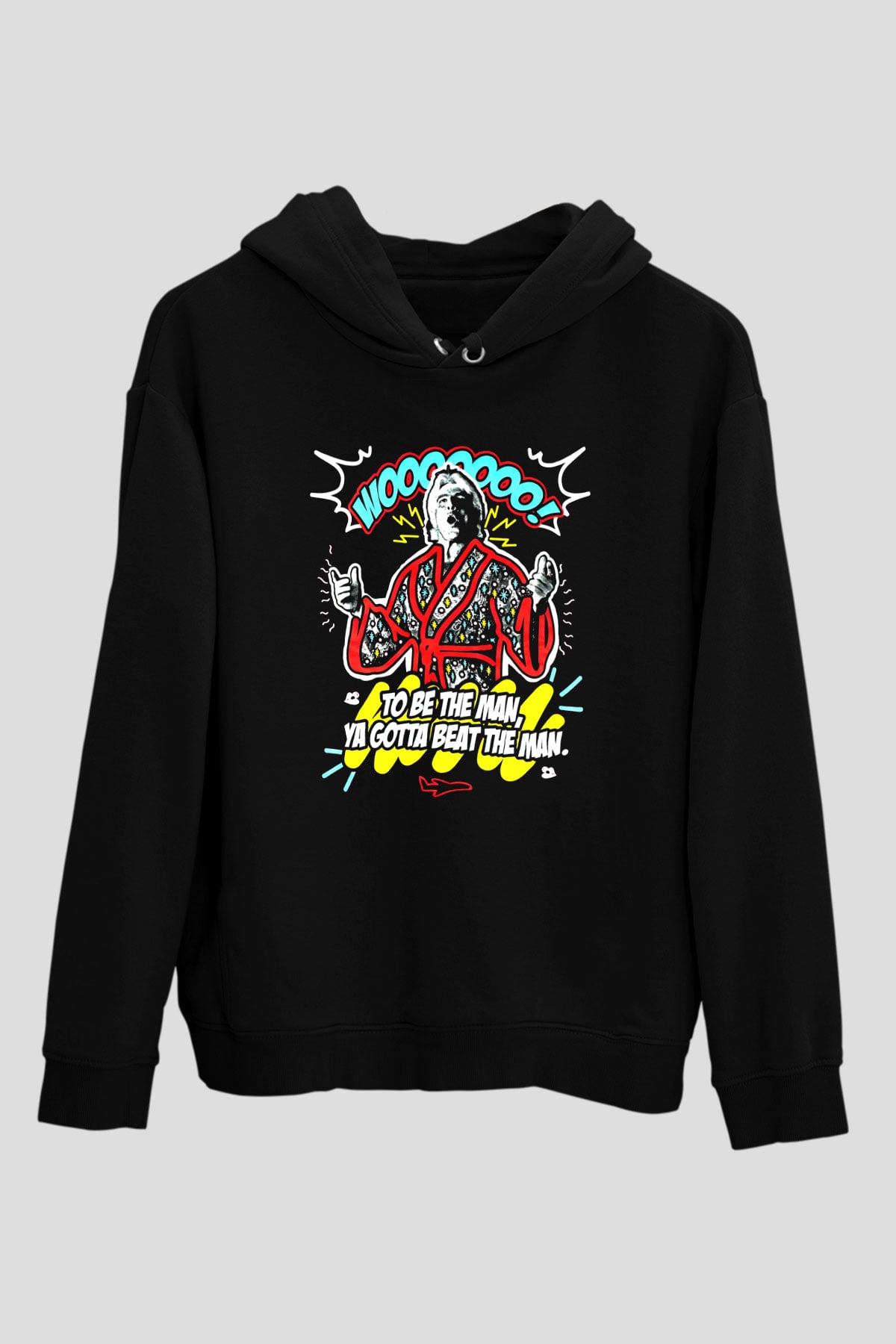 Ric Flair Siyah Unisex Kapüşonlu Sweatshirt