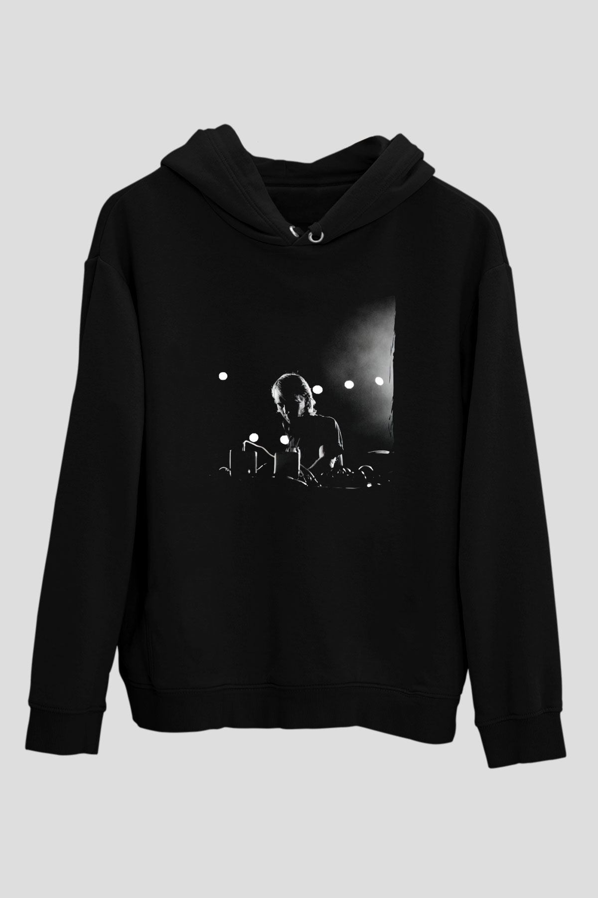 Richie Hawtin Siyah Unisex Kapüşonlu Sweatshirt