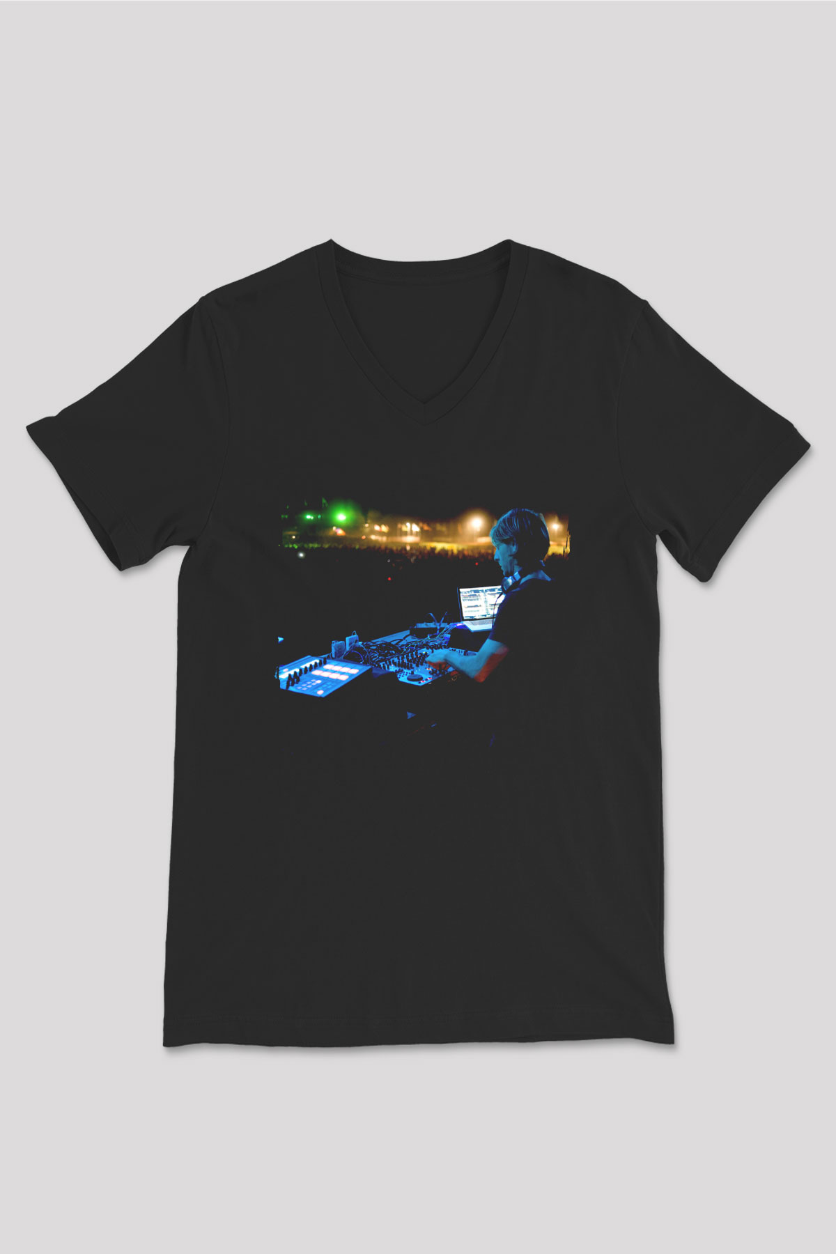 Richie Hawtin Siyah Unisex V Yaka Tişört