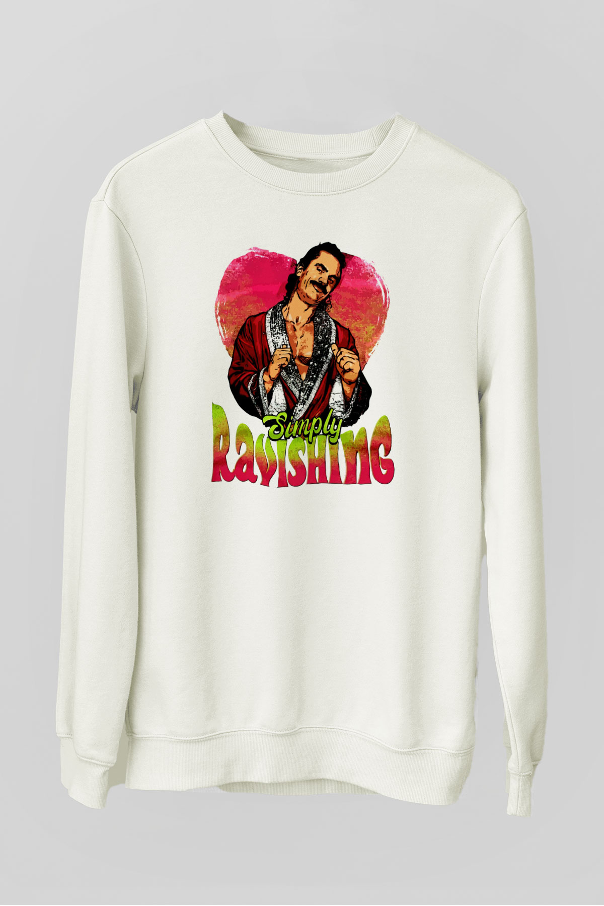 Rick Rude Beyaz Unisex  Sweatshirt