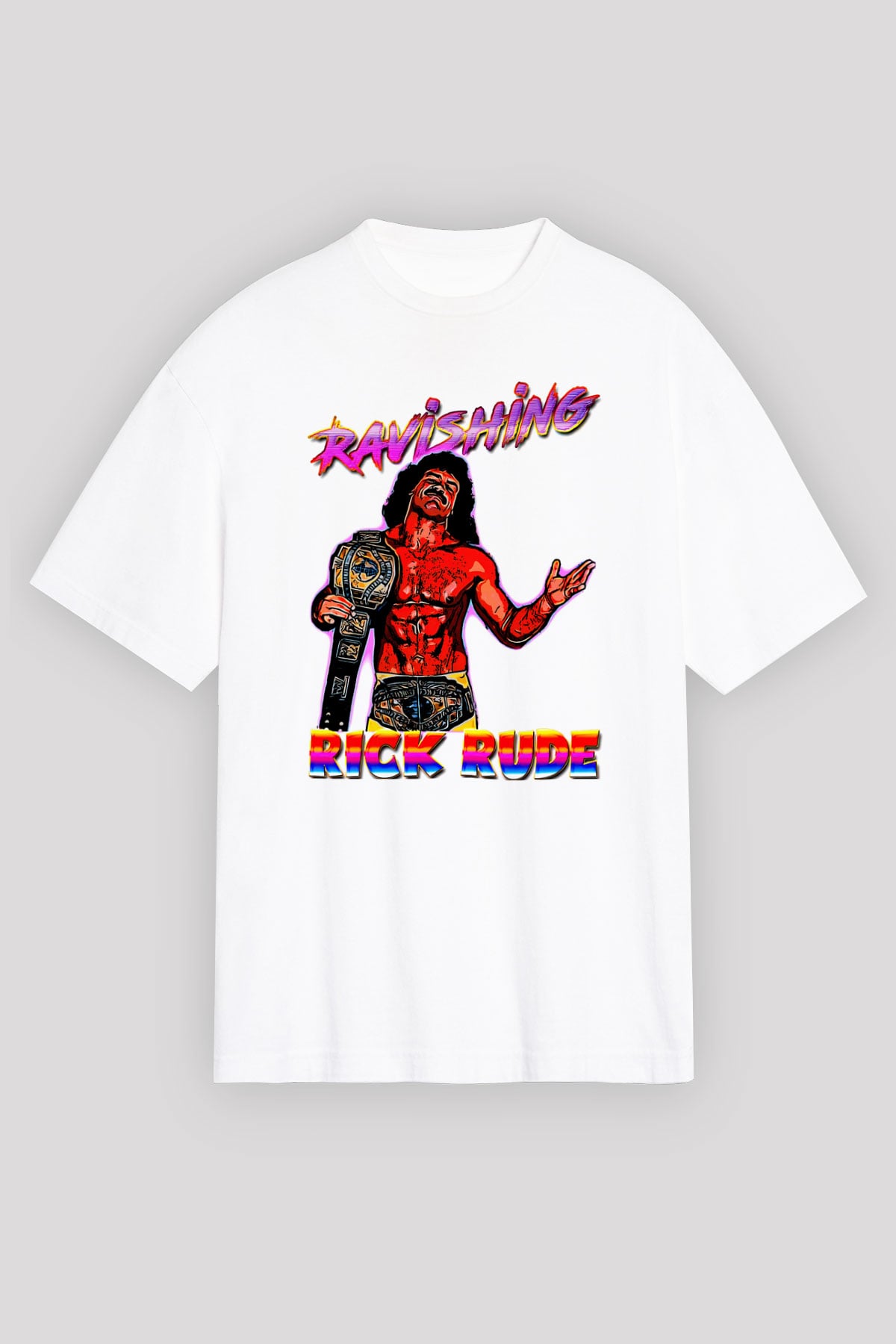 Rick Rude Beyaz Unisex Tişört