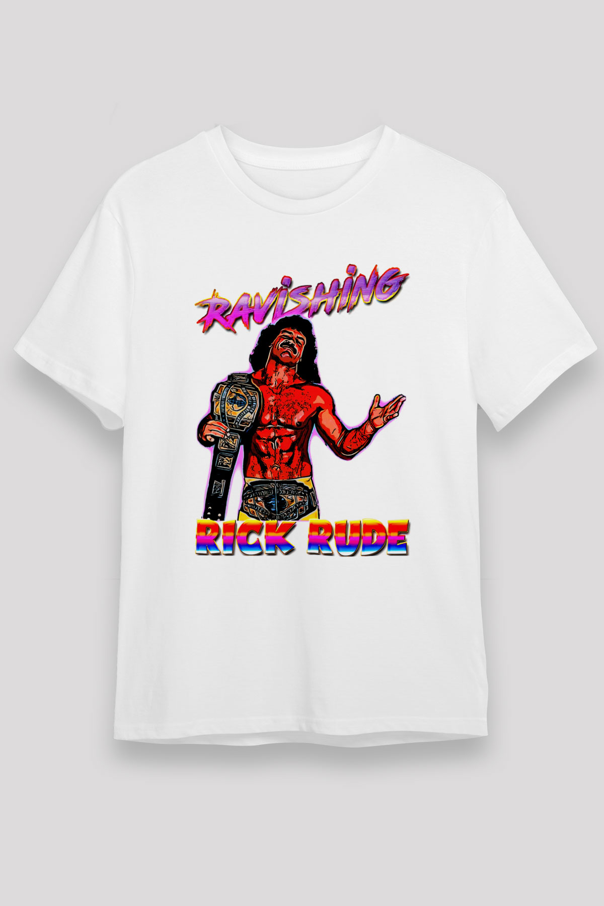 Rick Rude Beyaz Unisex Tişört