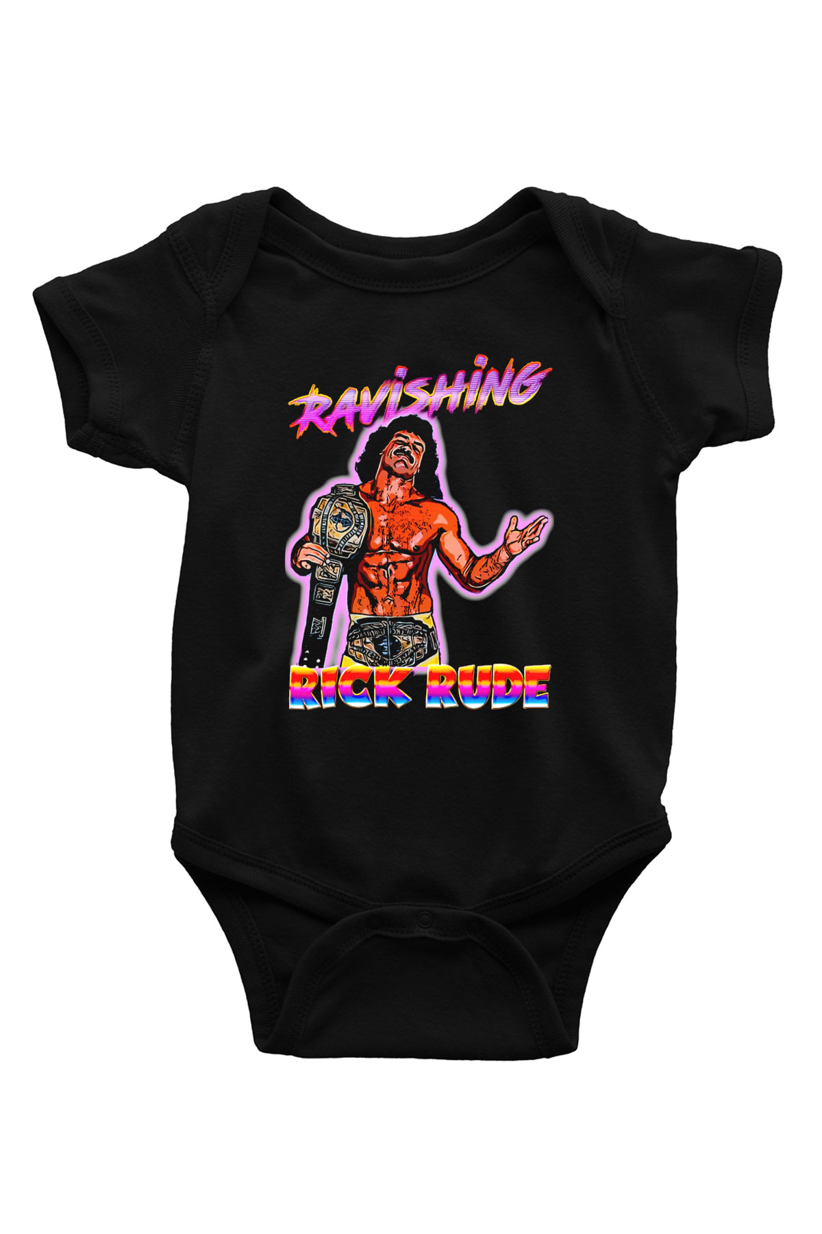 Rick Rude Siyah Bebek Body - Zıbın