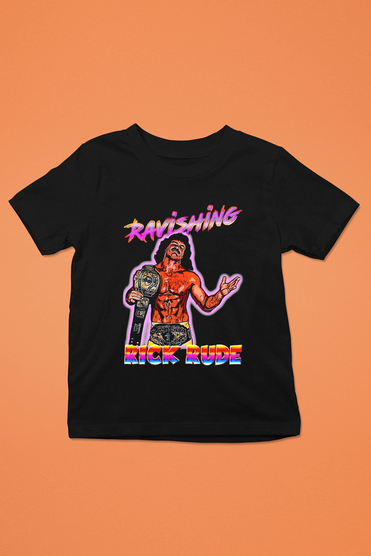 Rick Rude Siyah Unisex  Çocuk Tişört